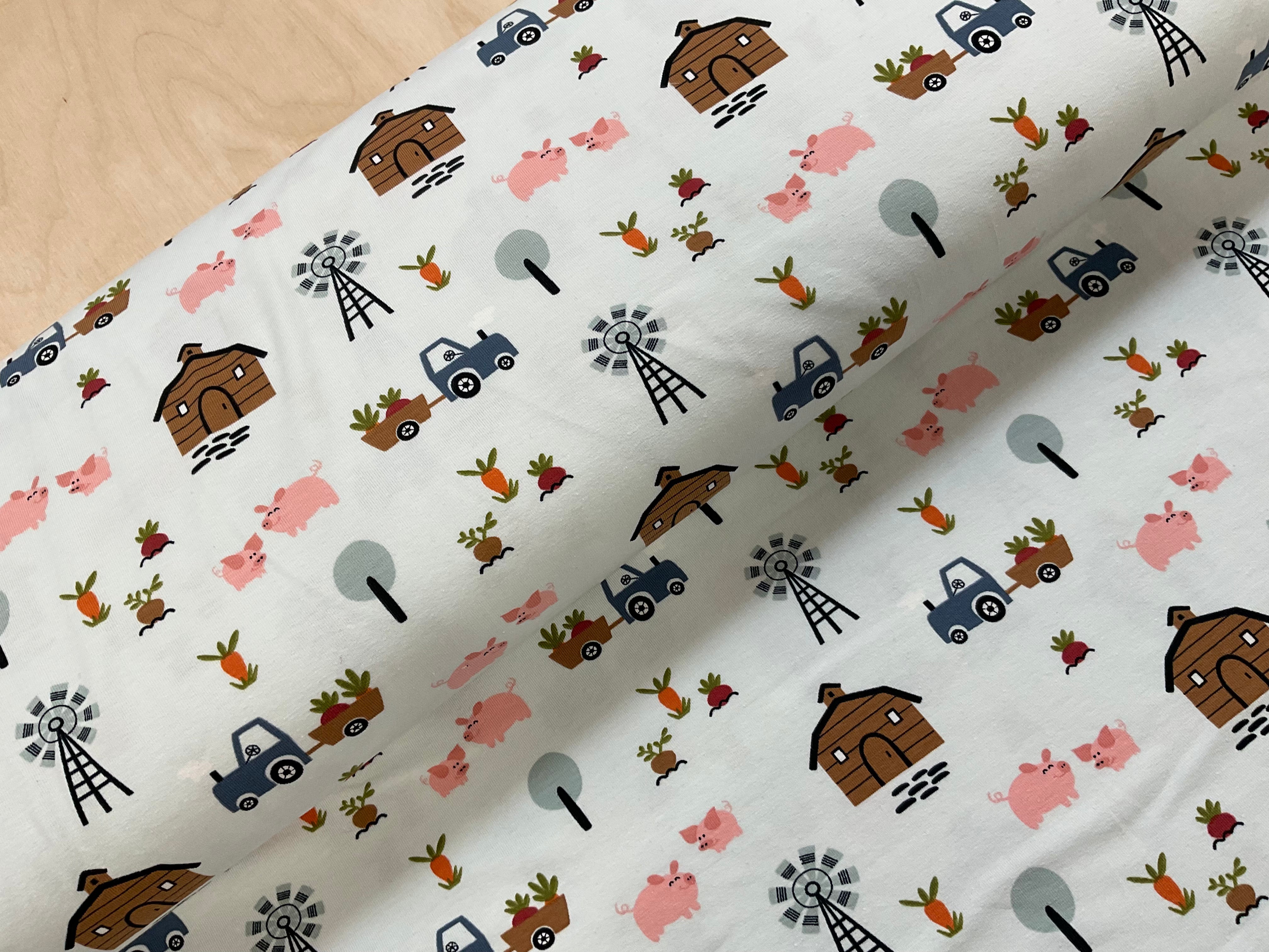 On the Farm Cotton Jersey Fabric