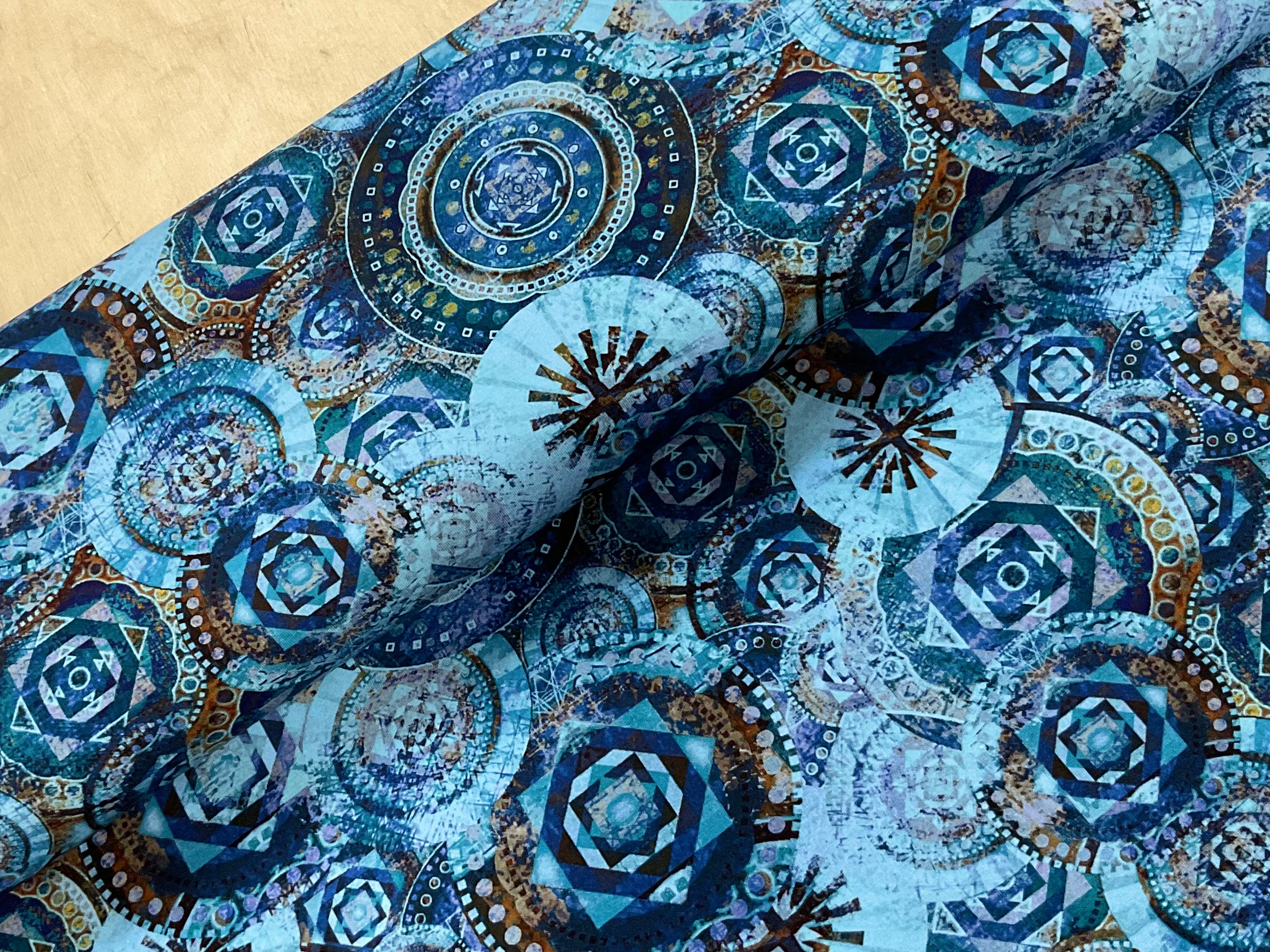 Mandala Cotton Jersey Fabric