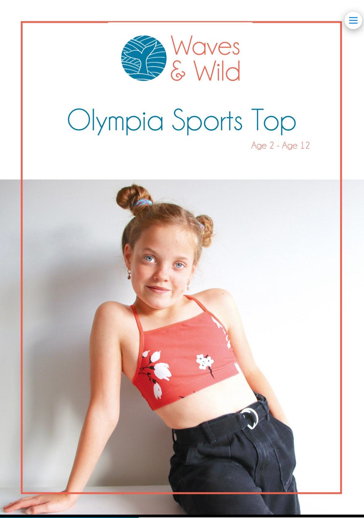 Olympia Sports Top Child Waves and Wilds Paper Pattern