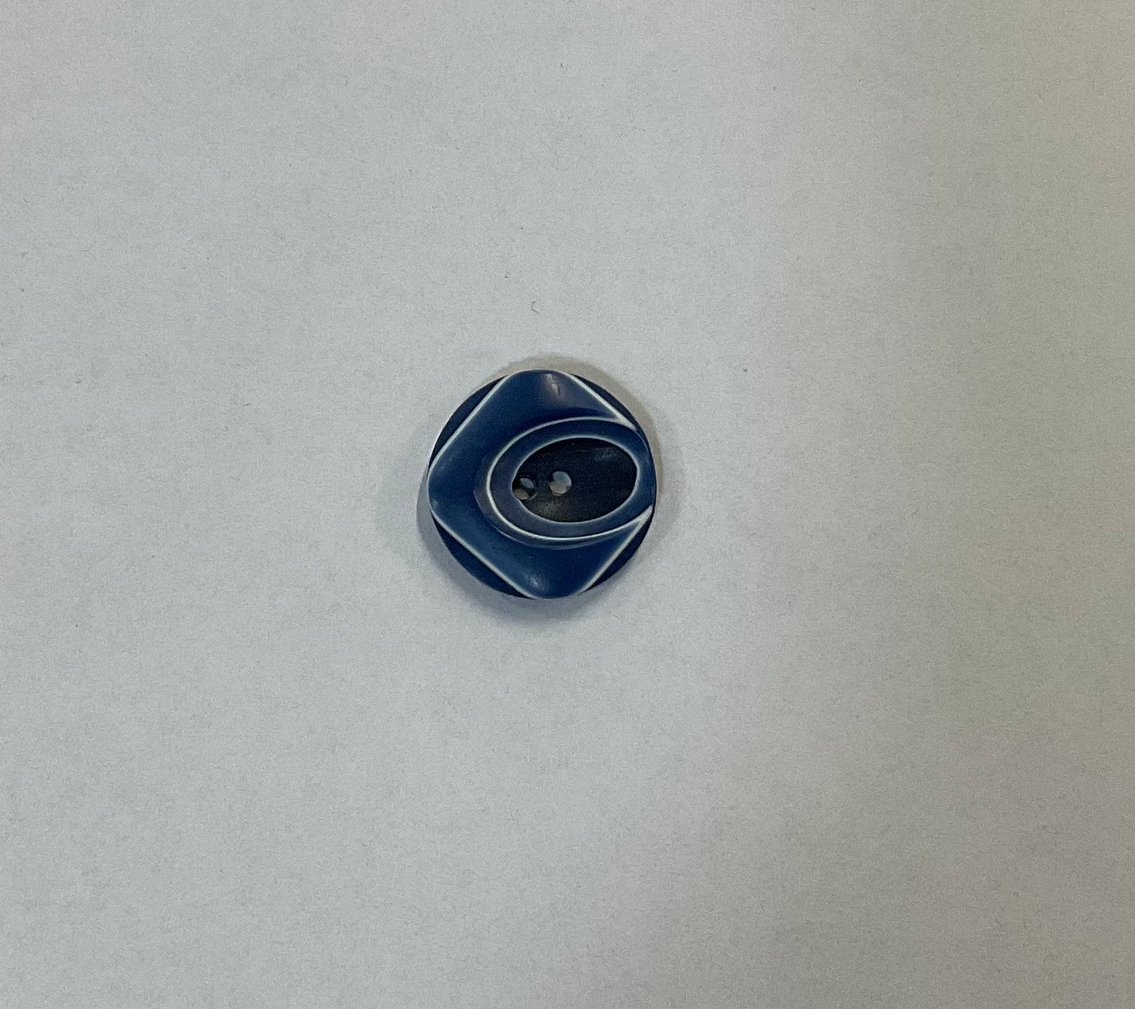 25mm Navy and White 2 holed marbled button