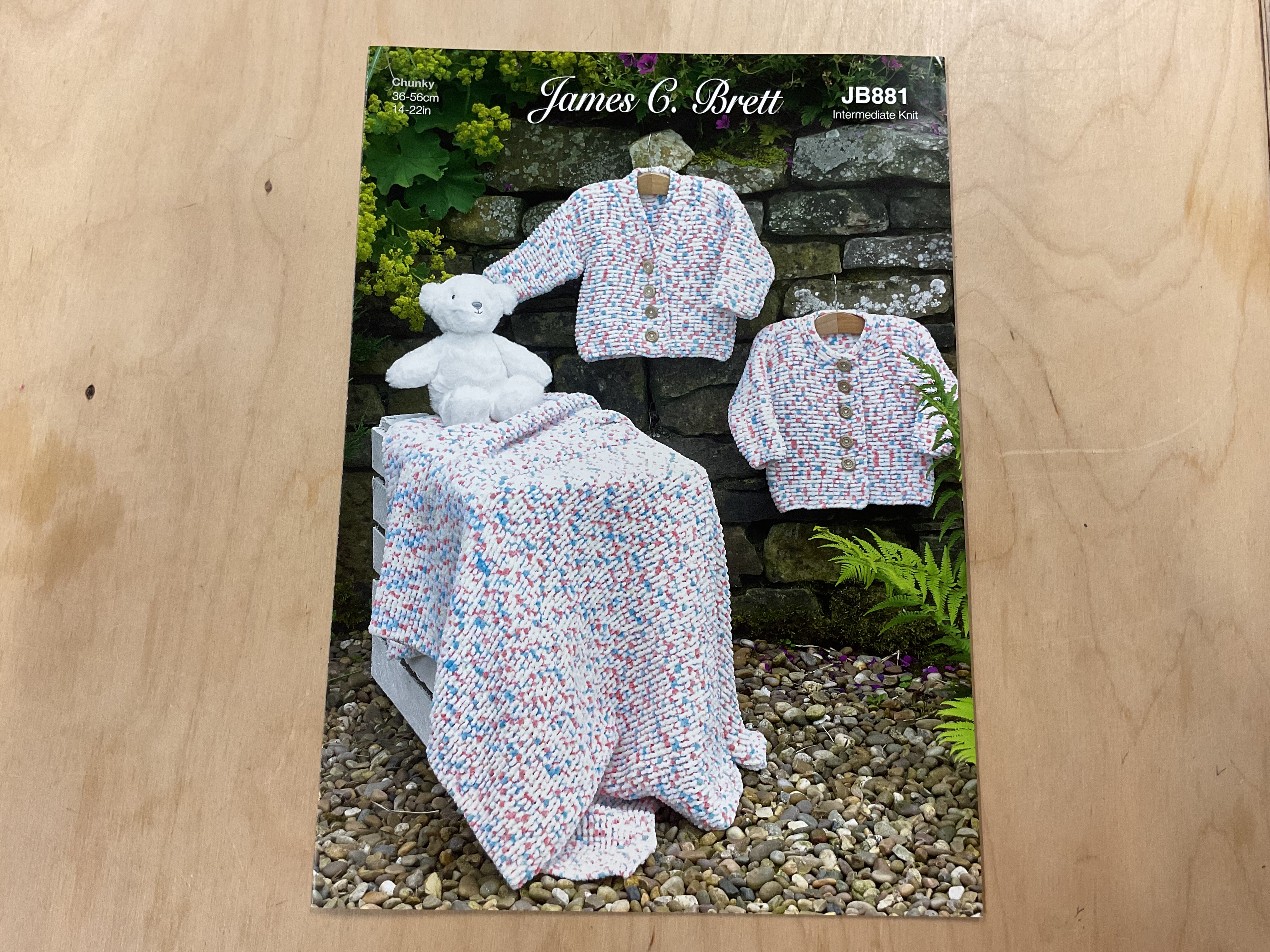 James C Brett Cardigan and Blancket Chunky Knitting Paper Pattern JB881