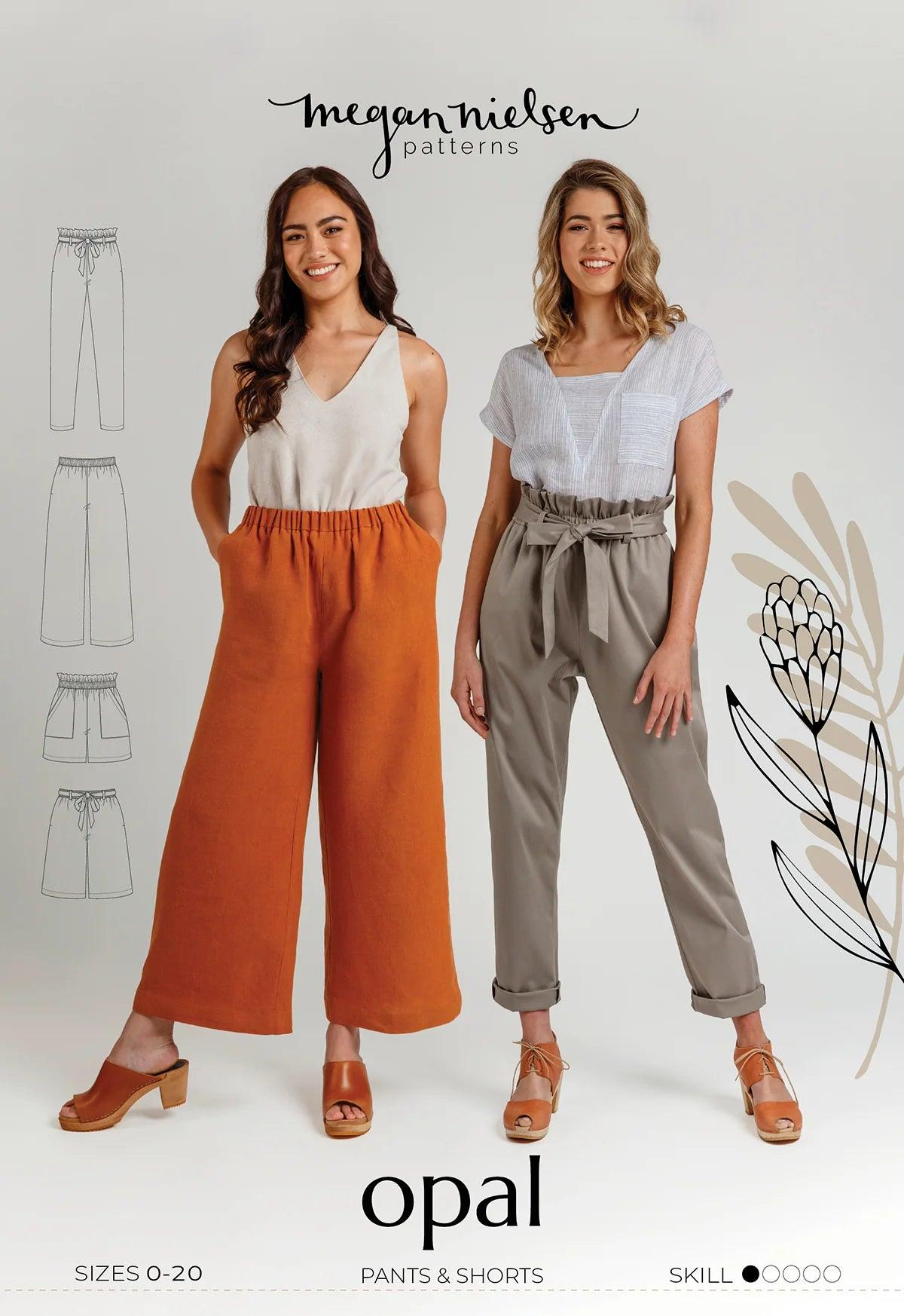 Megan Nielsen Opal Pants and Shorts Paper Sewing Pattern Sizes 0 - 20