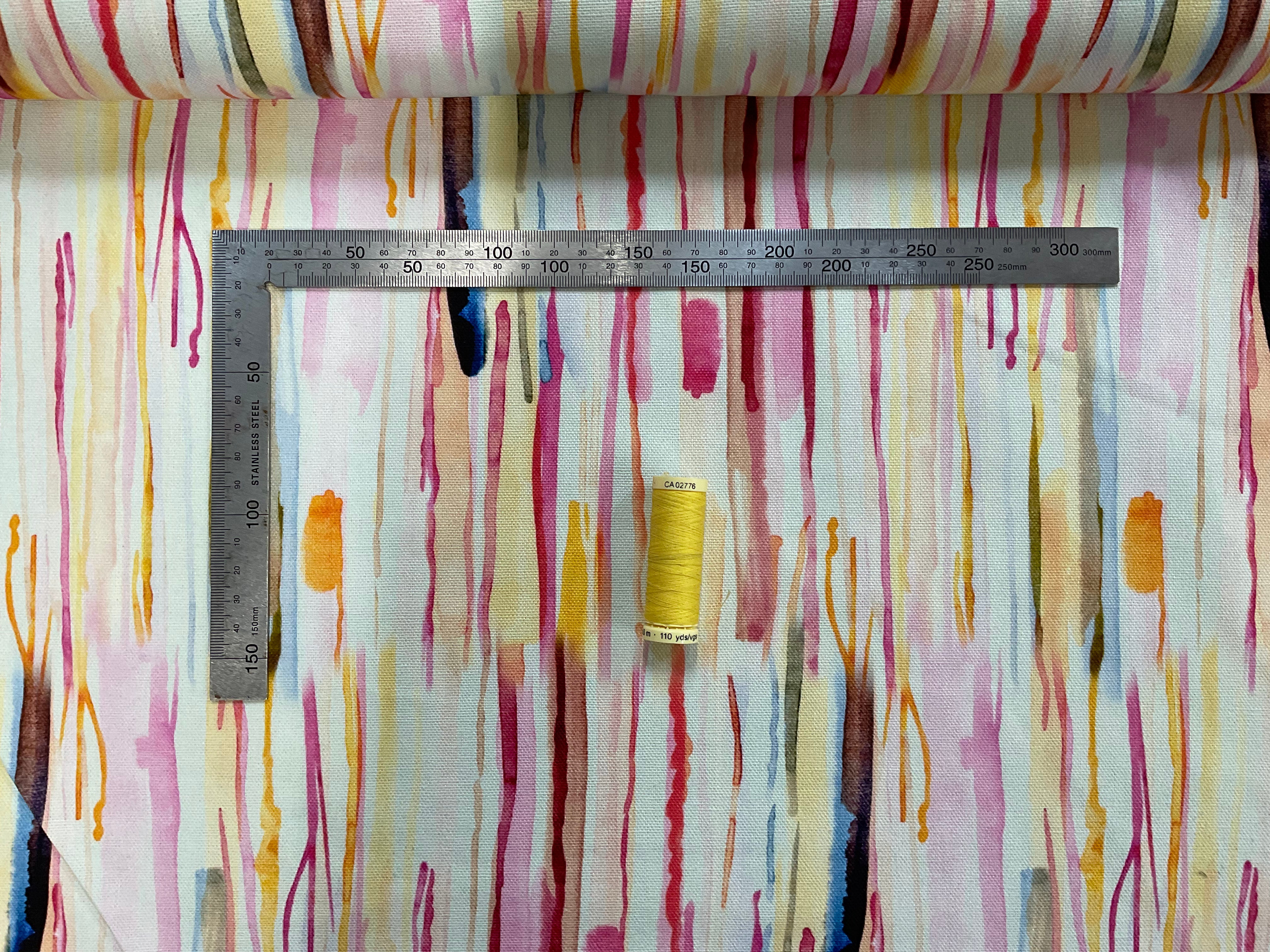 Painted Stripes Cotton Canvas