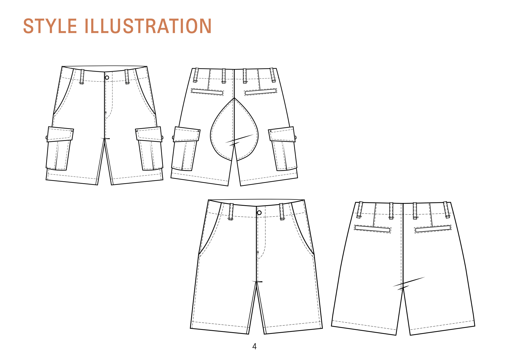 Wardrobe By Me Cargo Shorts Paper Sewing Pattern - Sizes 26” - 42”