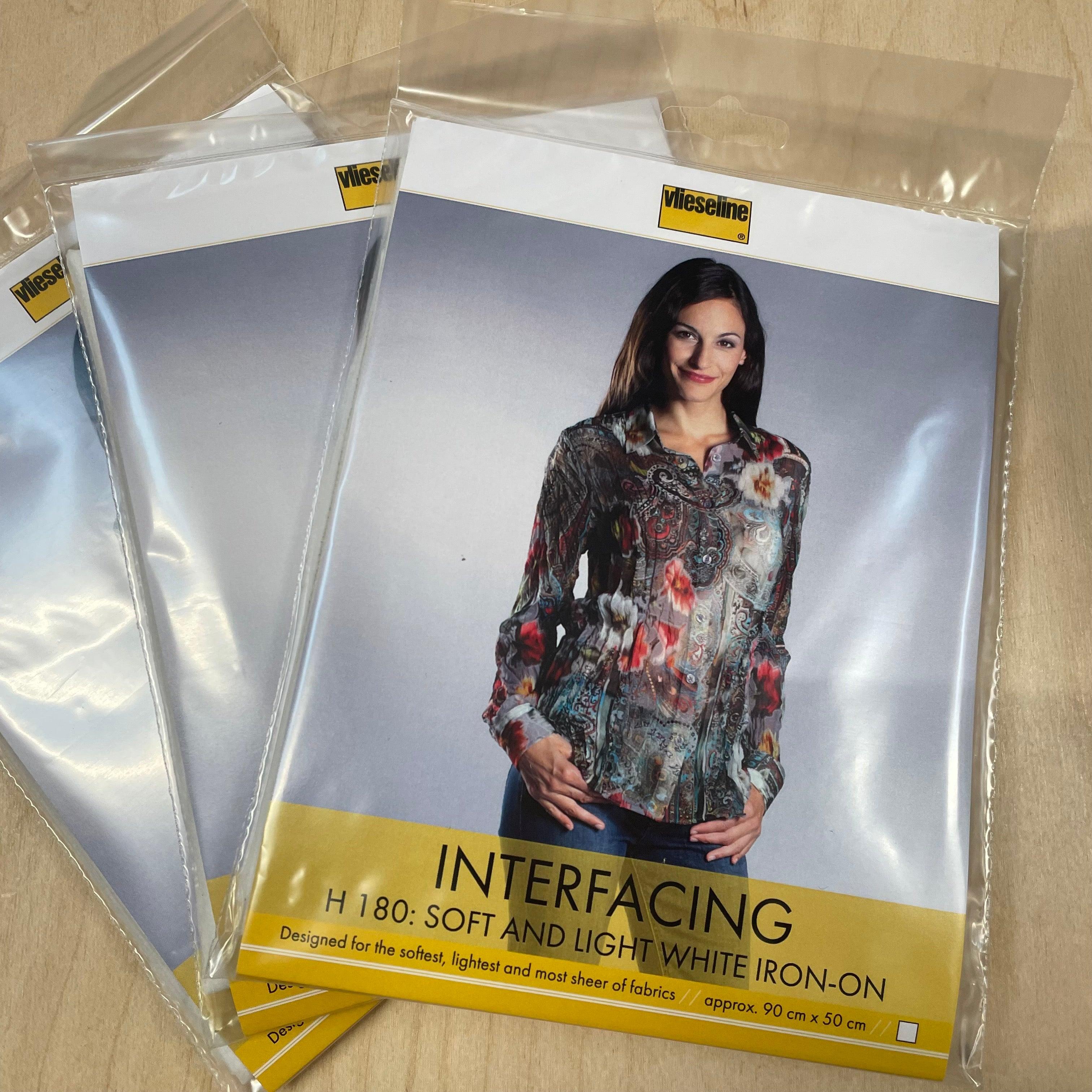 H180 Iron on interfacing WHITE for soft and lightweight fabrics