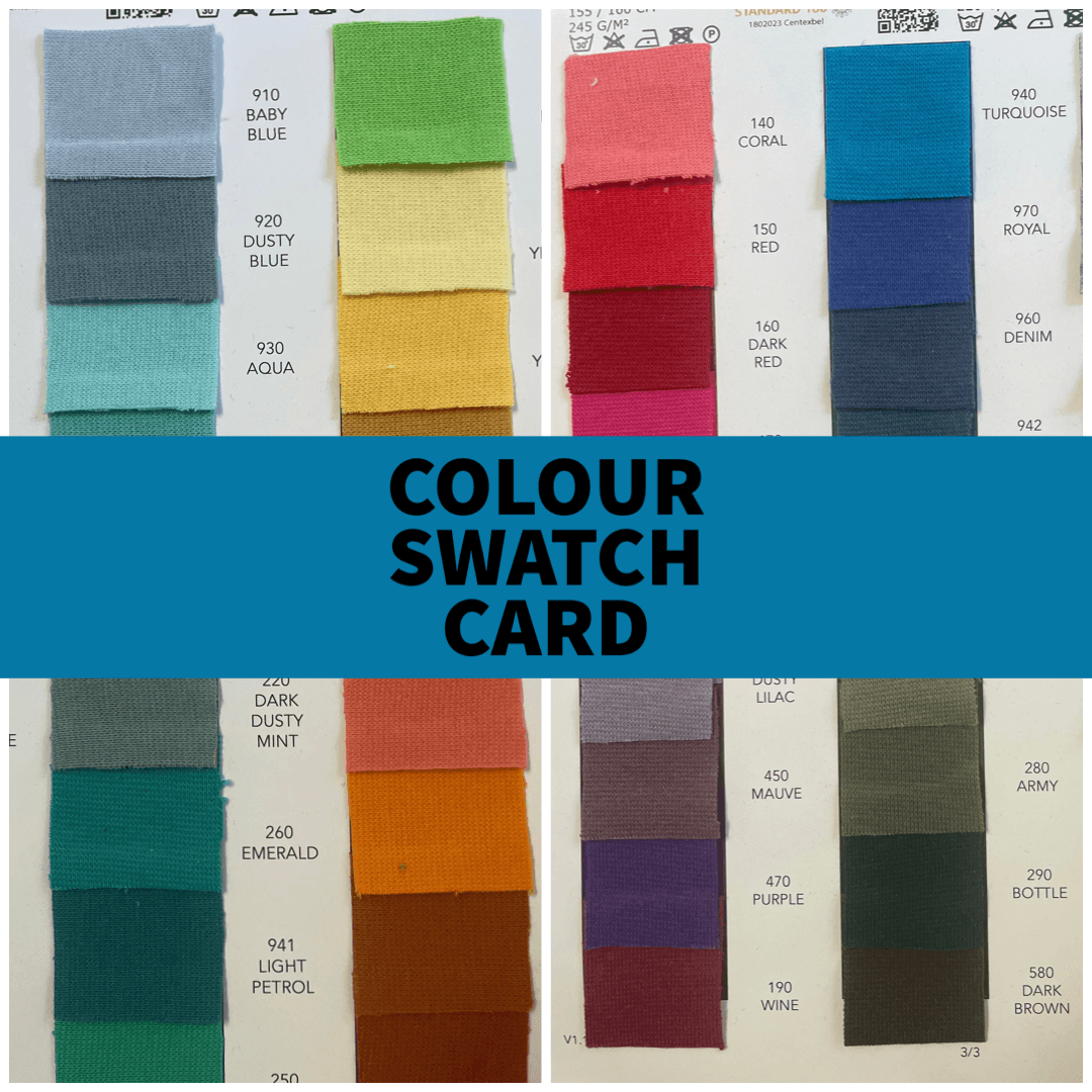 PRE ORDER Colour Swatch Card