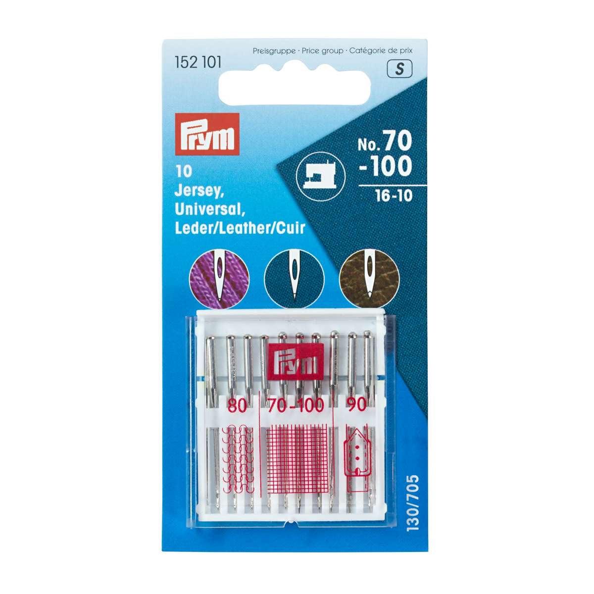 Standard/Leather/Jersey sewing machine needles, 130/705, 70-100, assorted
