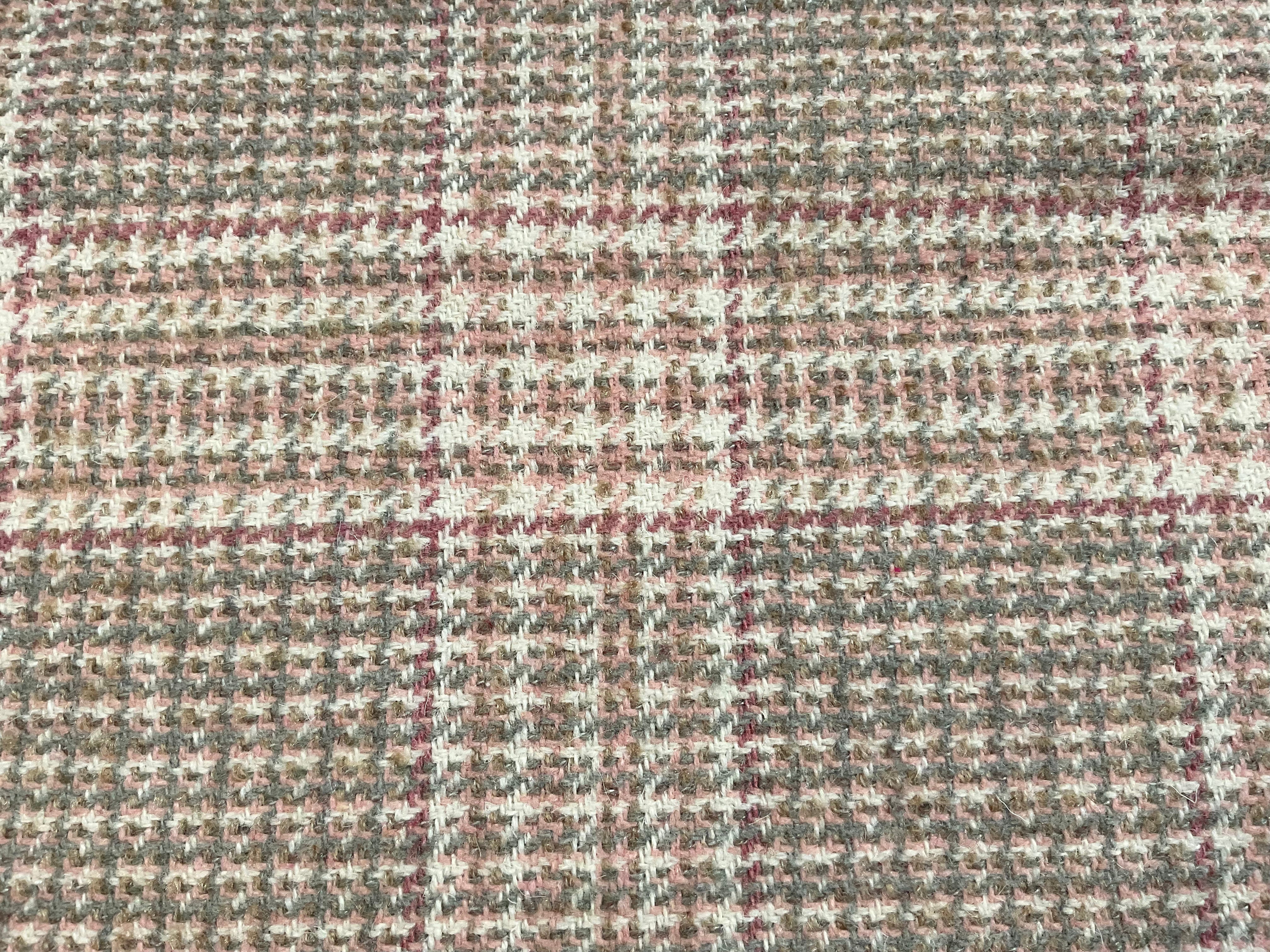 SALE - Grey/Pink Checked Wool Blend