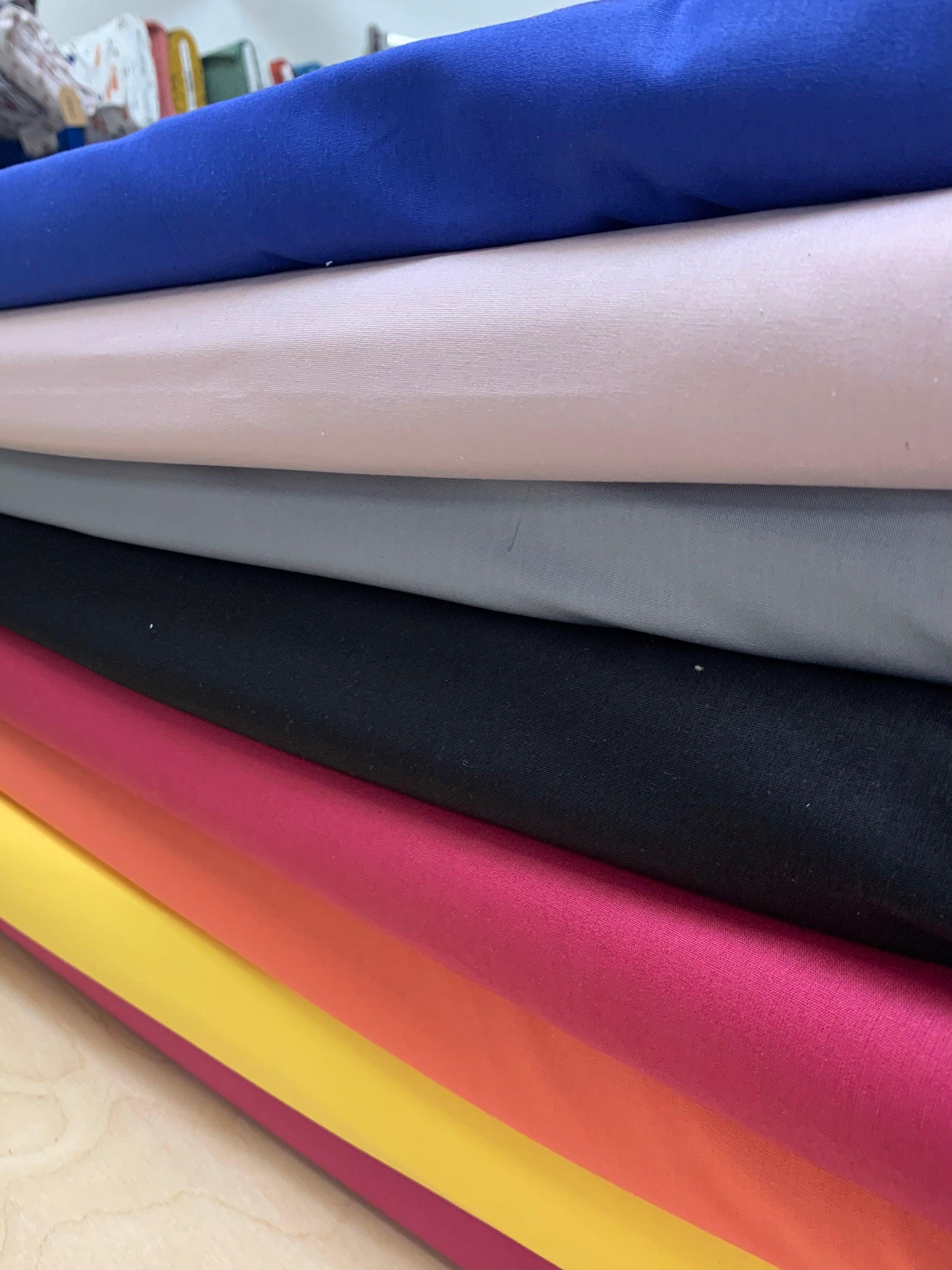 Organic Cotton Poplin Fabric - Solid Colours