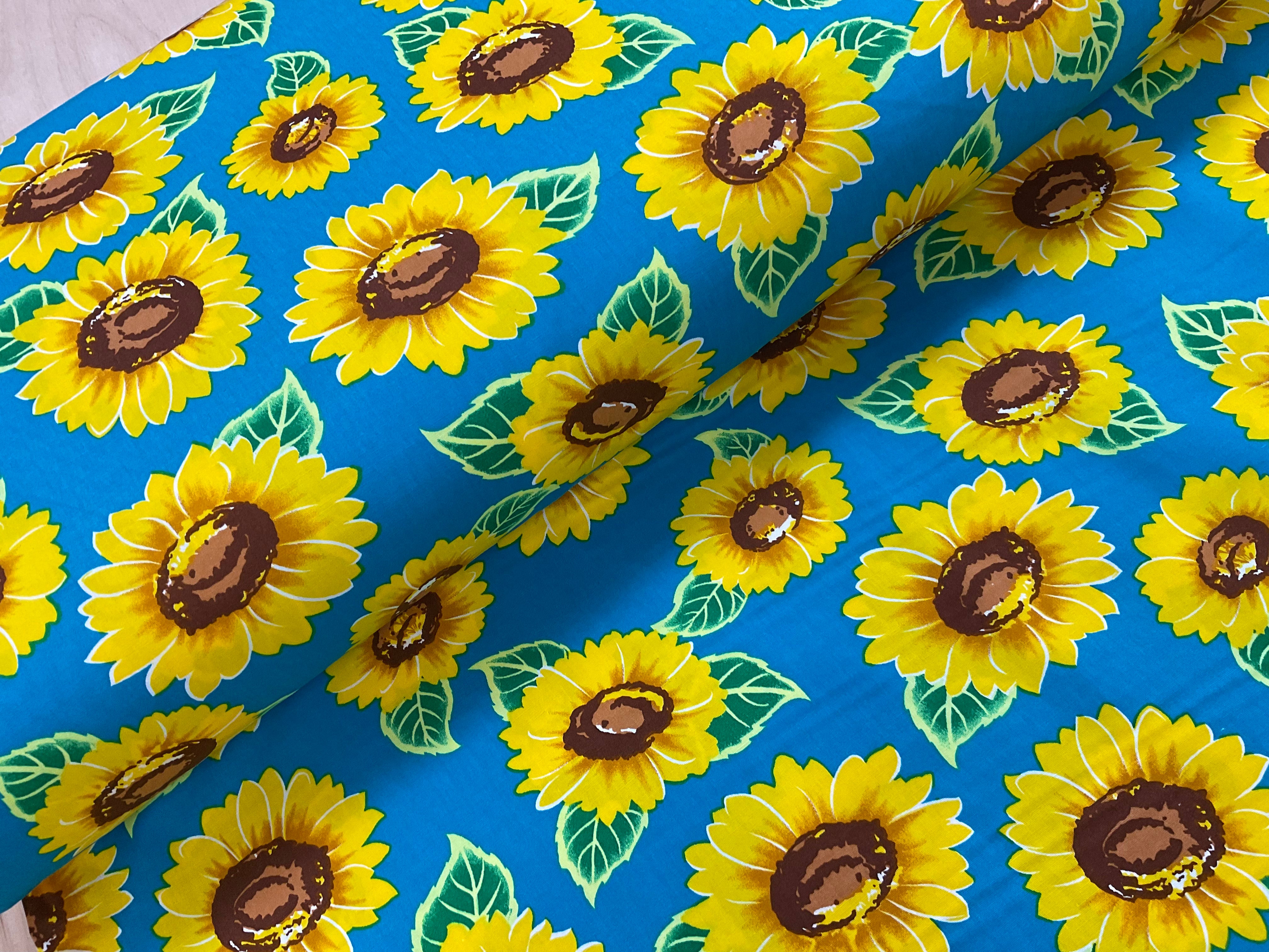 SALE Sunflowers Cotton Poplin