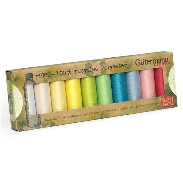 Gutermann Thread Set recycled polyester PASTEL Colours