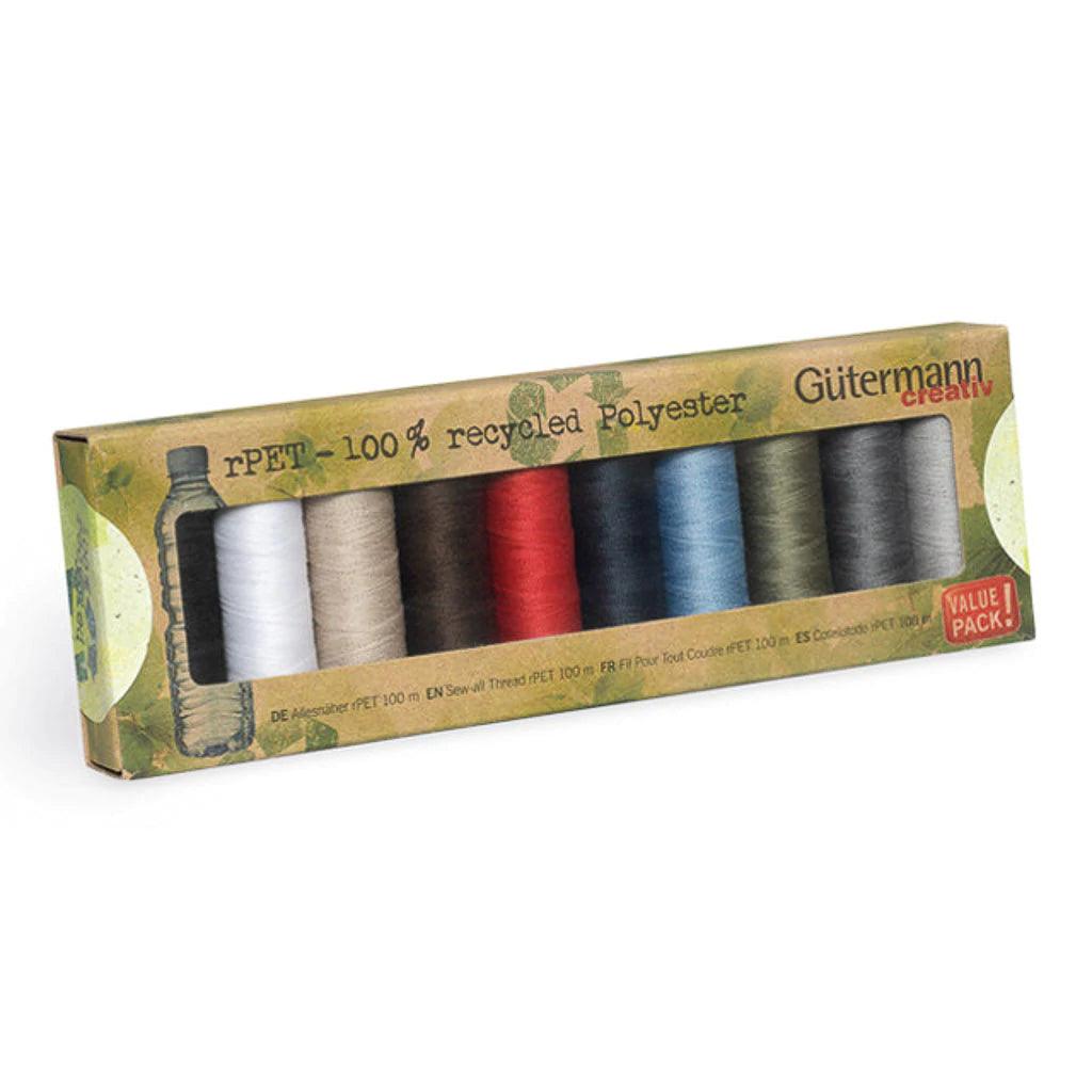 Gutermann Thread Set recycled polyester BASIC Colours