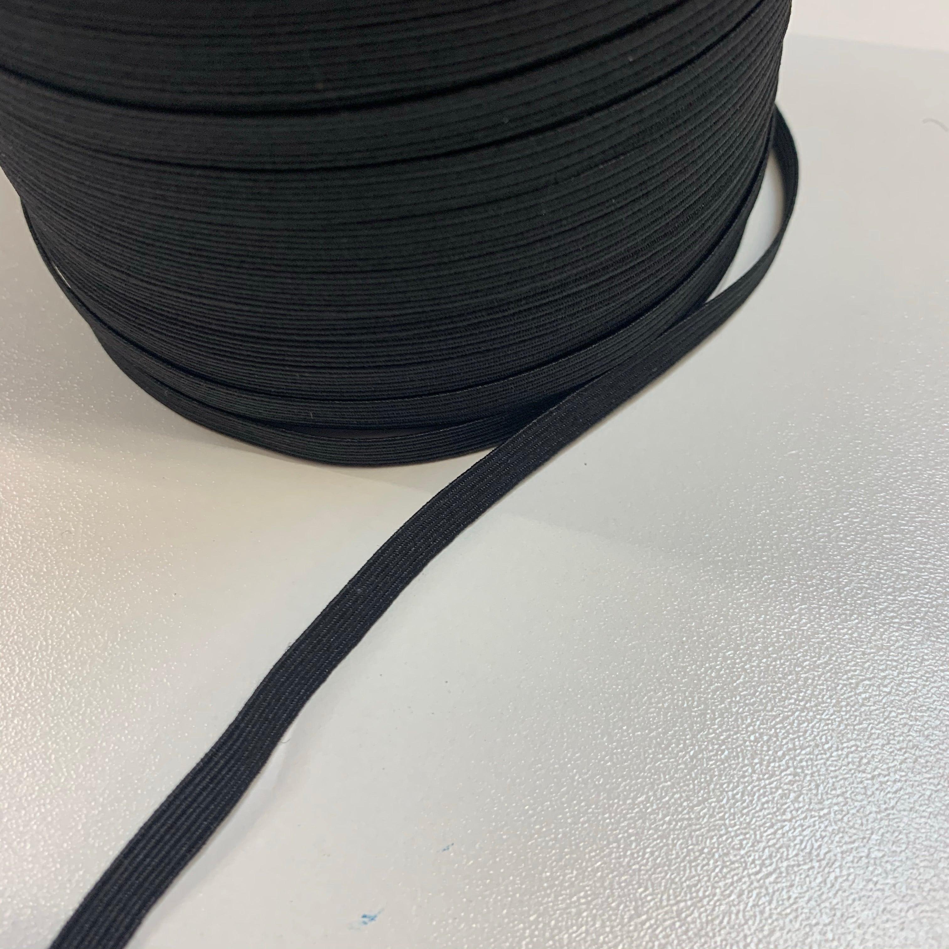 6mm / 8 cord elastic - Black or White