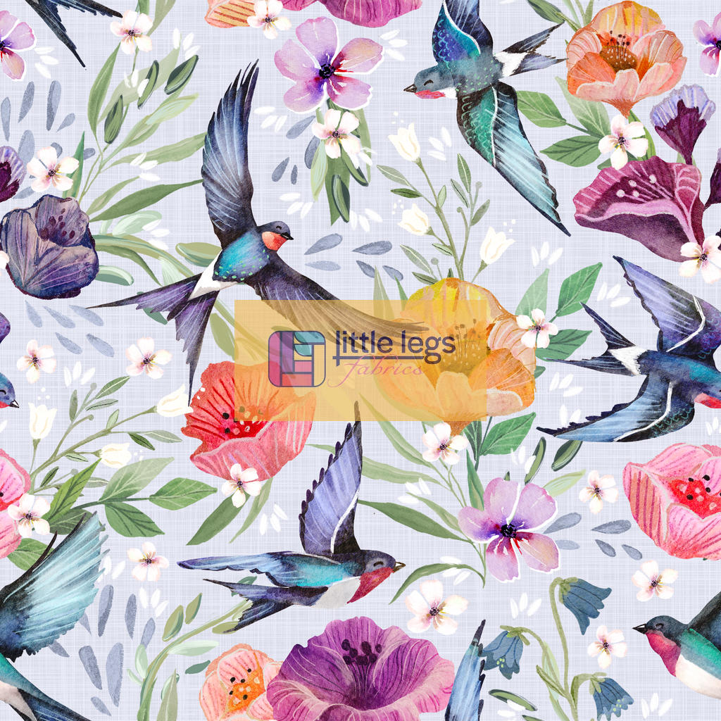 PRE ORDER Summer Swallows Cotton Jersey- DUE IN STOCK EARLY APRIL