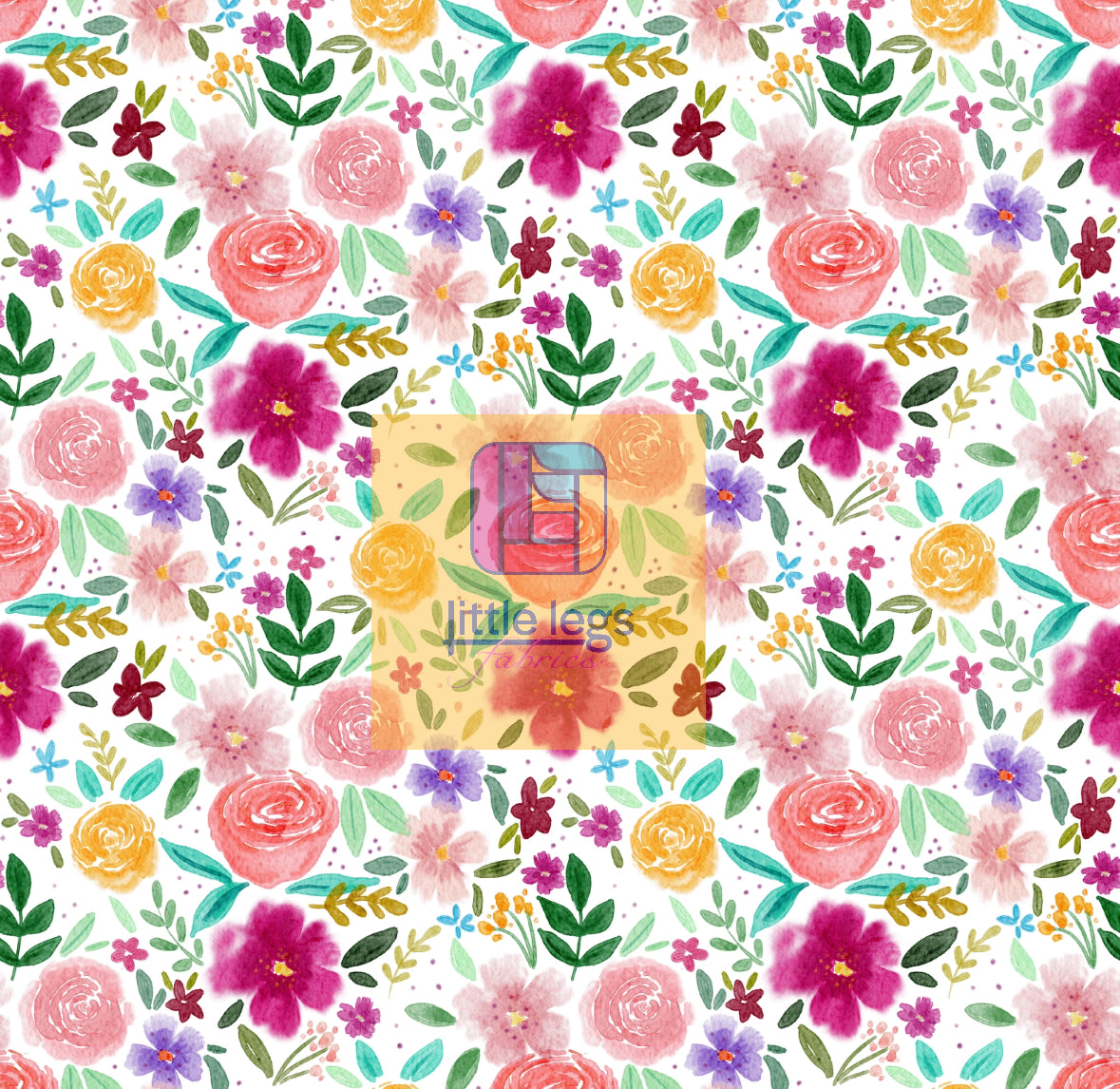 PRE ORDER Rose Pink Floral Cotton Jersey Fabric - DUE IN STOCK EARLY MAY