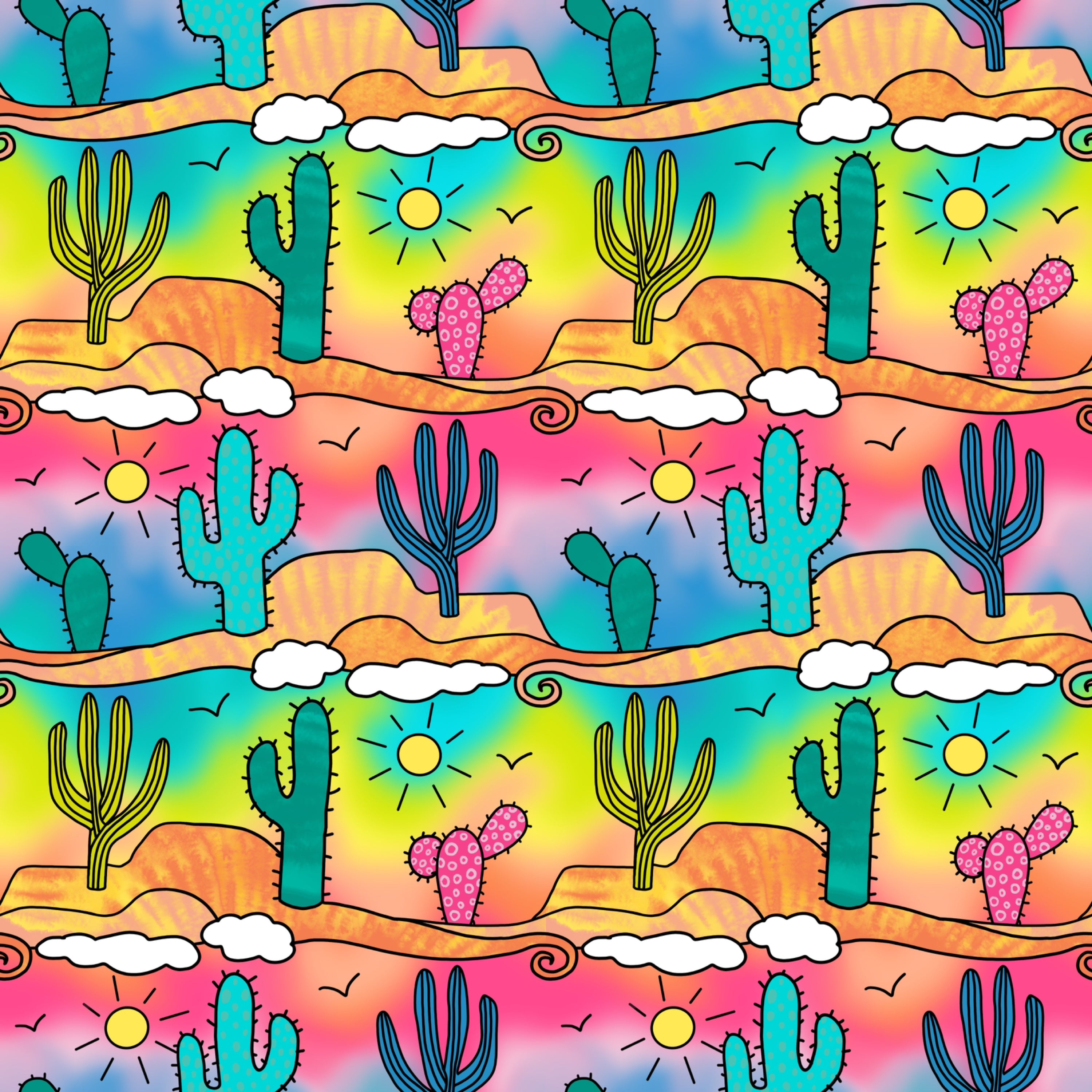 PRE ORDER  Bright Desert Sky Cotton Jersey Fabric - DUE IN STOCK EARLY MAY