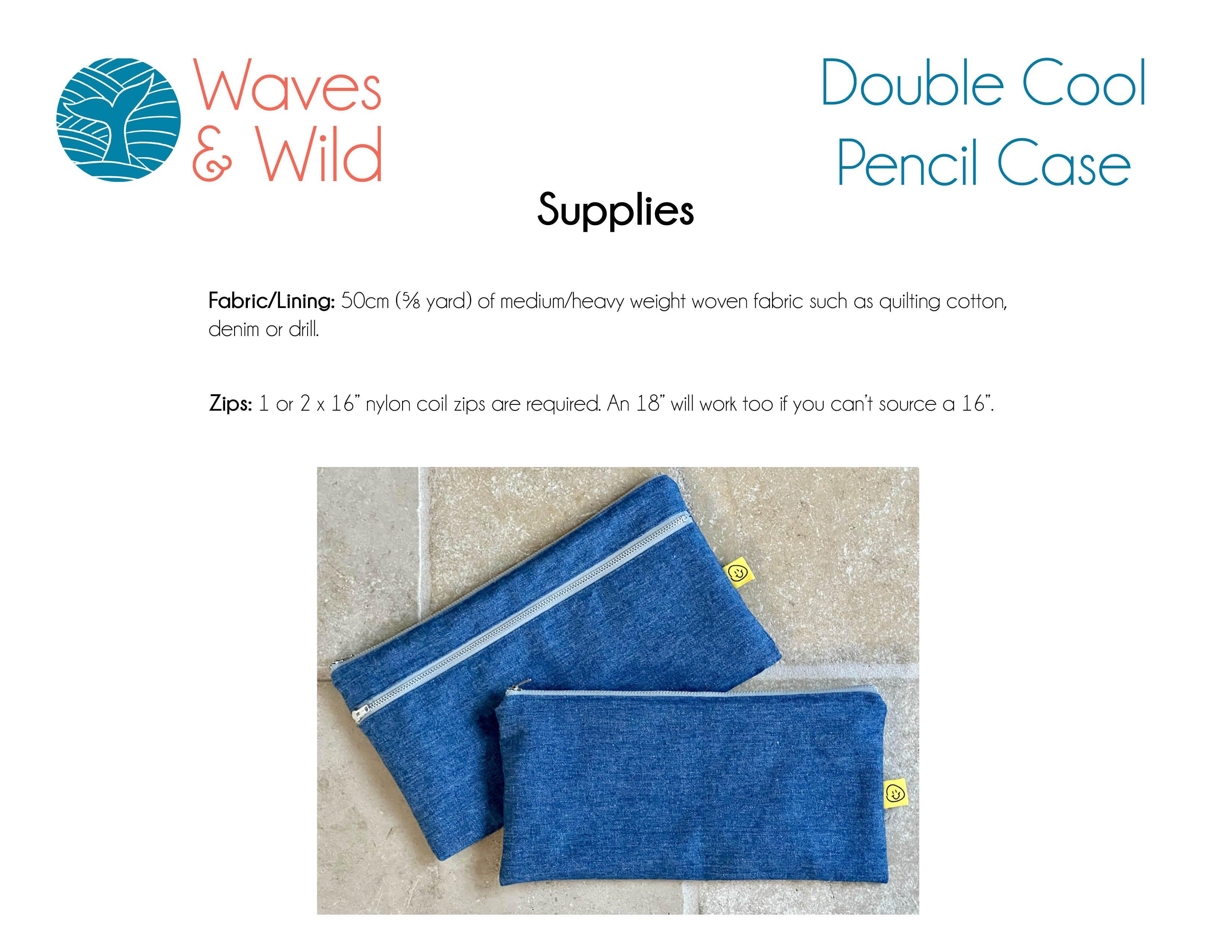 Double Cool Pencil Case Waves and Wilds Paper Pattern