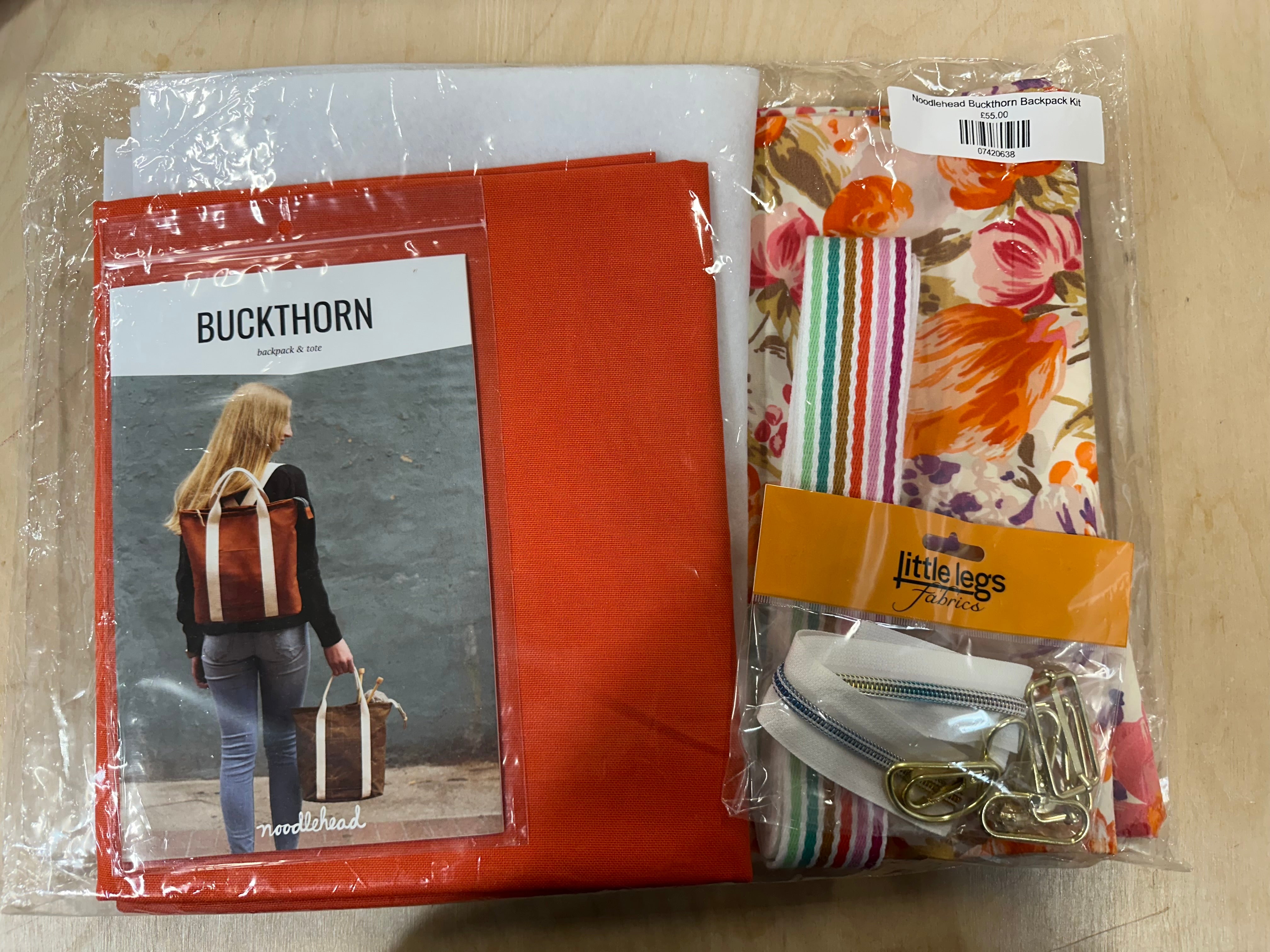 Noodlehead Buckthorn Backpack Kit - Orange Floral