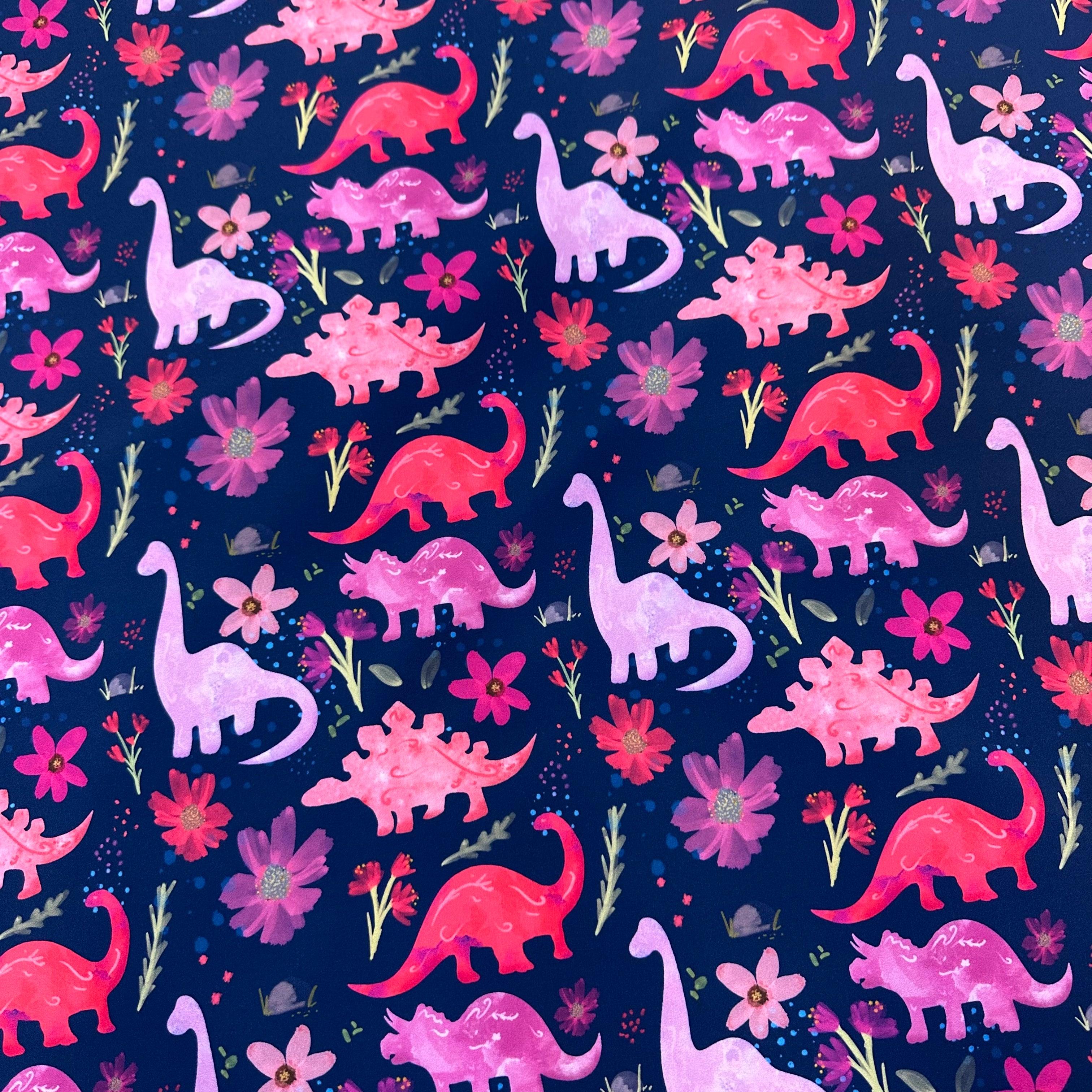 Pink Floral Dinosaurs Softshell