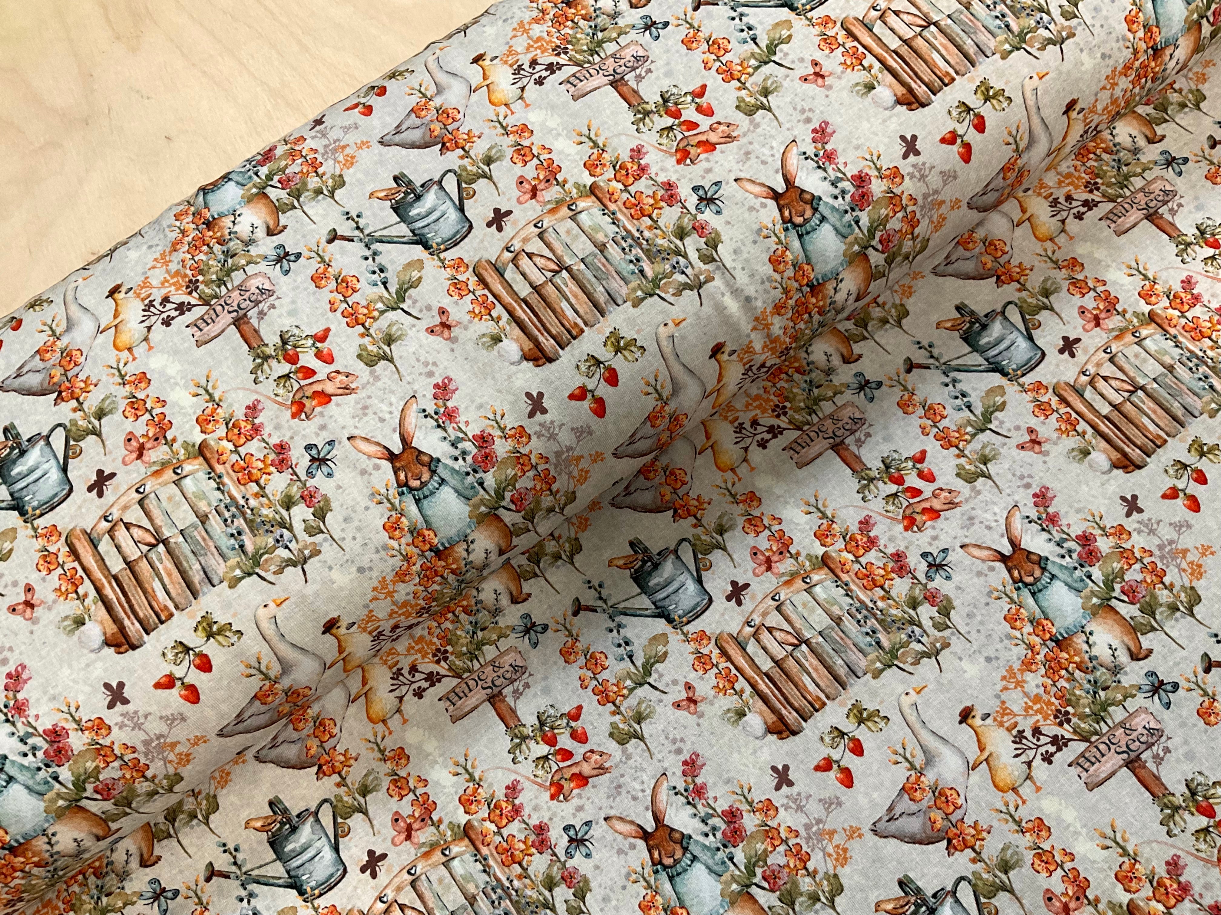 ORGANIC Hide and Seek Jersey Fabric