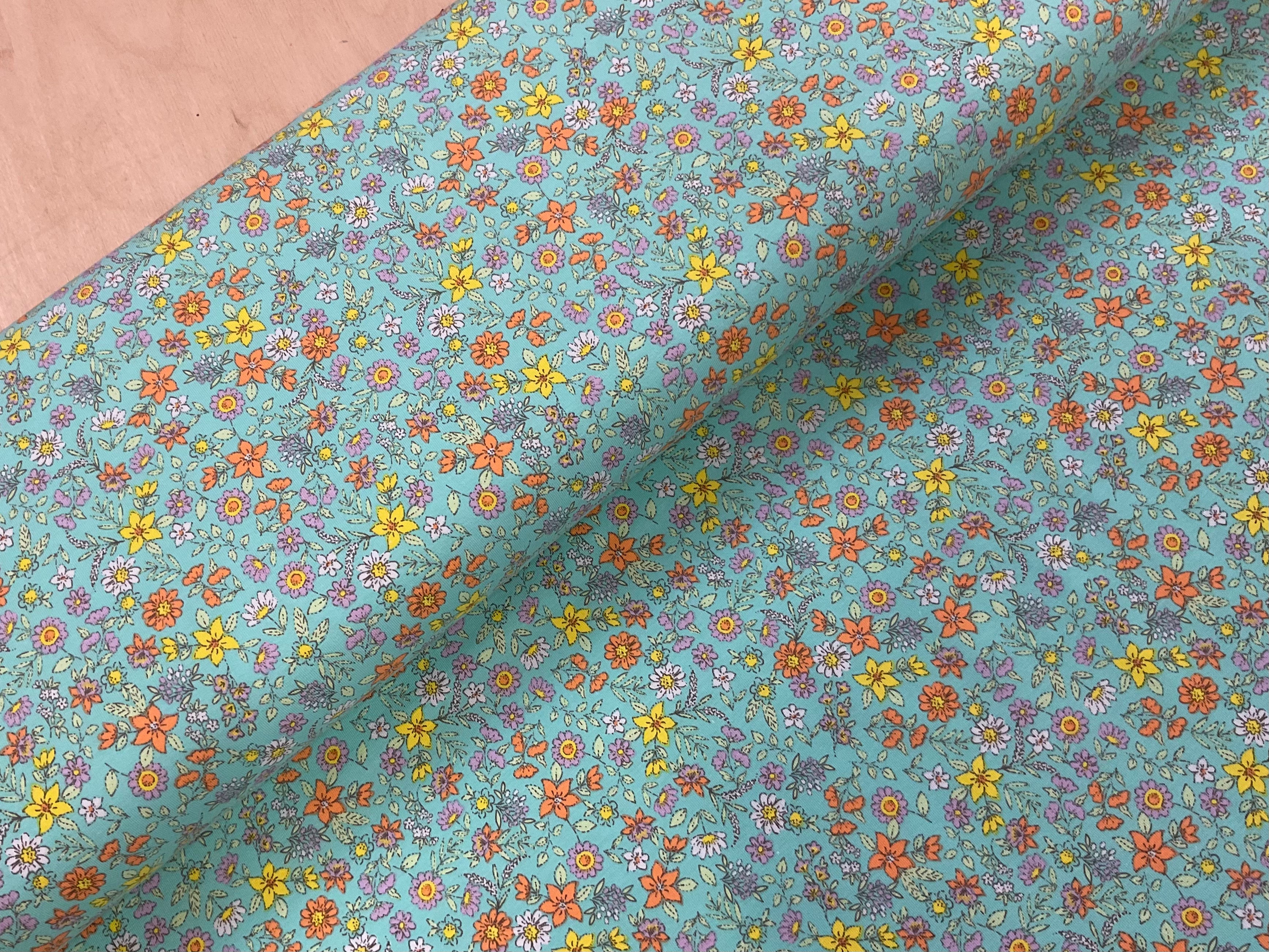 Tulip Floral Cotton Jersey Fabric
