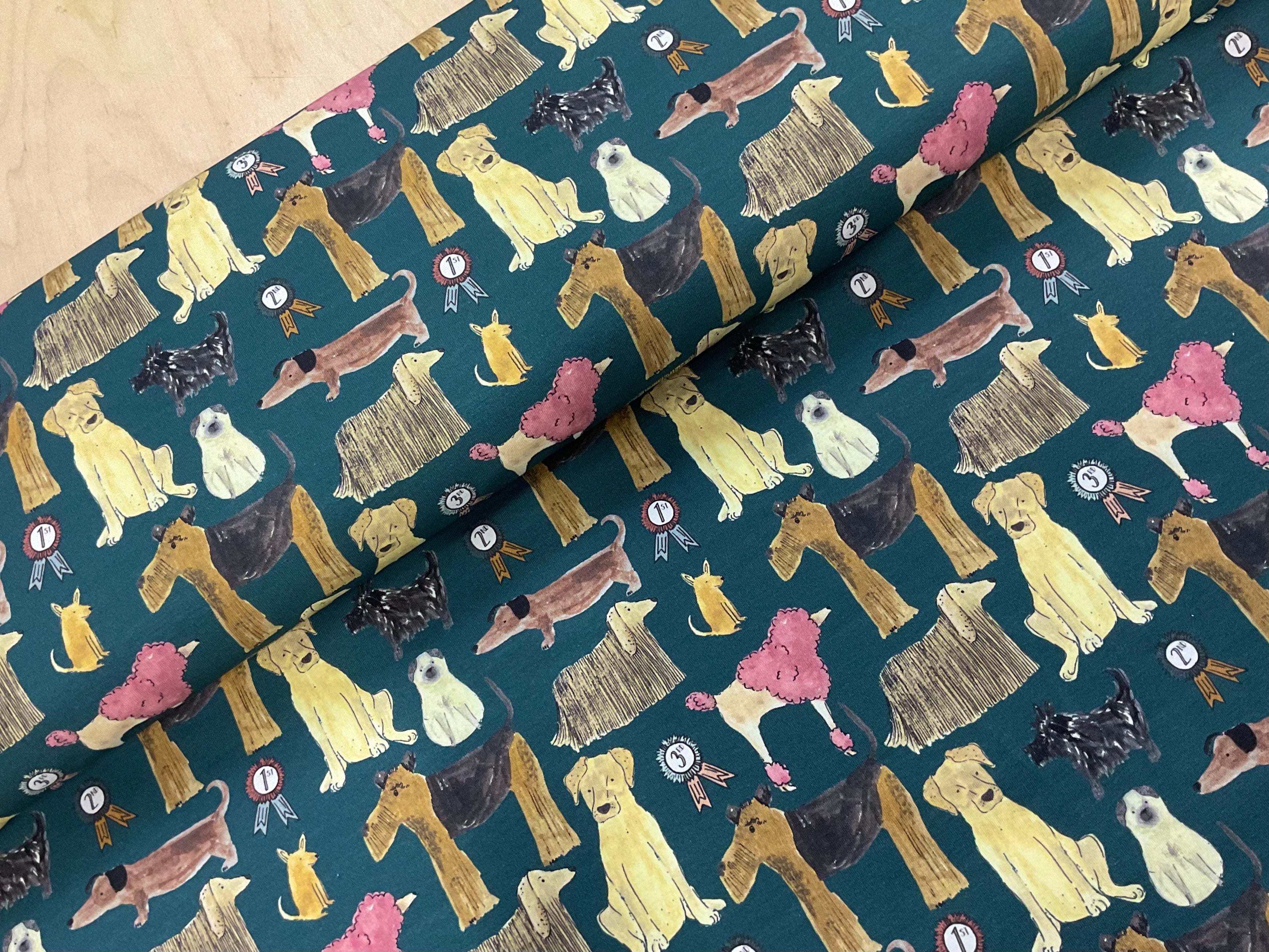 Show Dogs Cotton Jersey Fabric