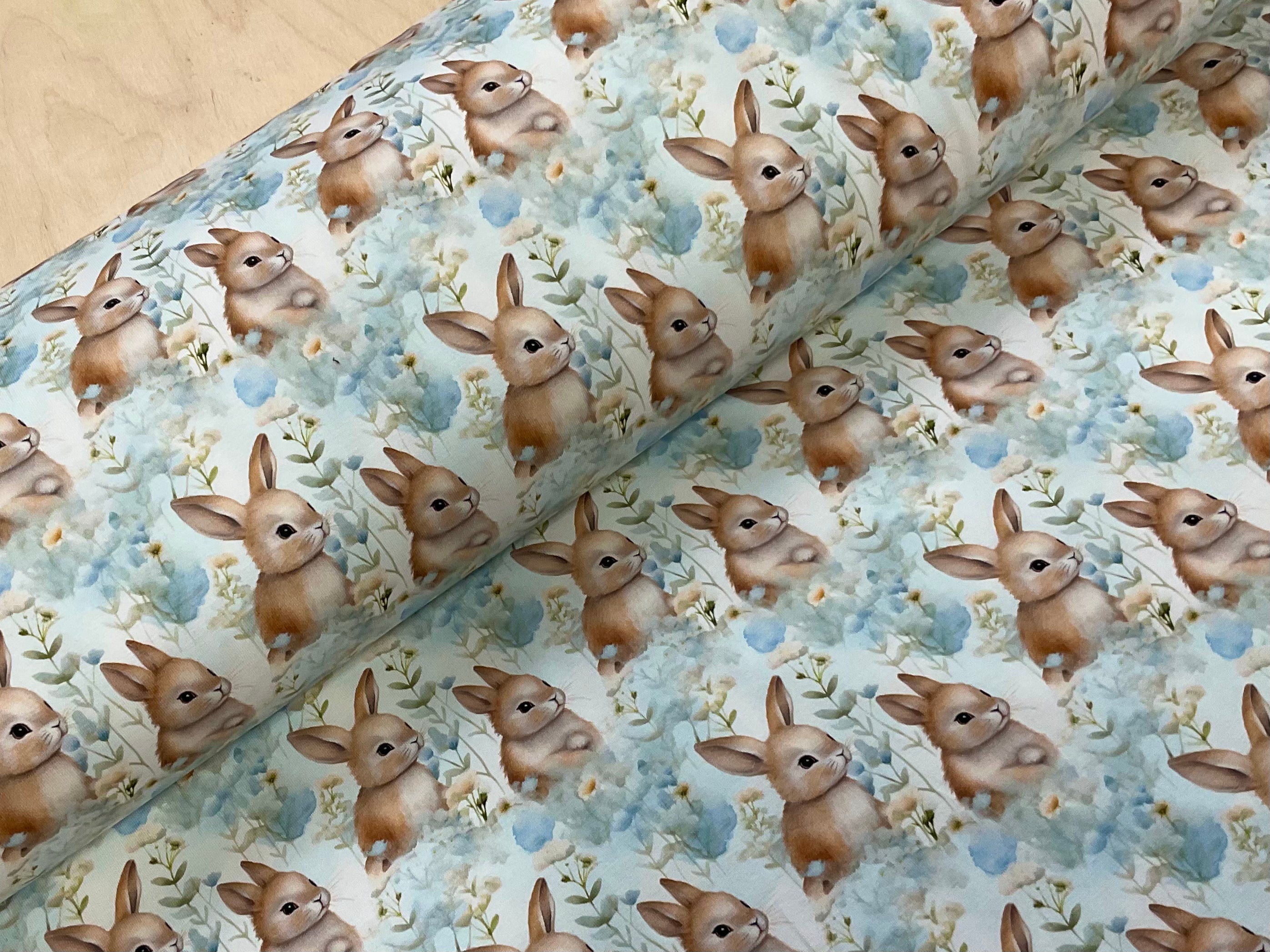 Bunny Babies Cotton Jersey Fabric