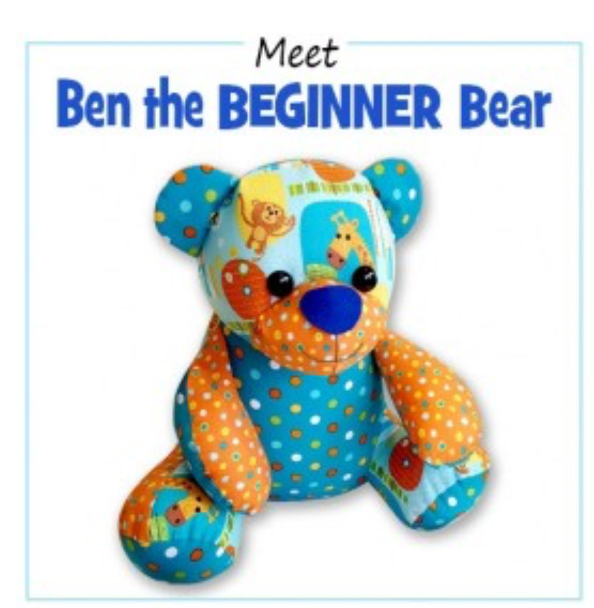 Ben the Beginner Bear Funky Friends Factory Soft Toy Pattern