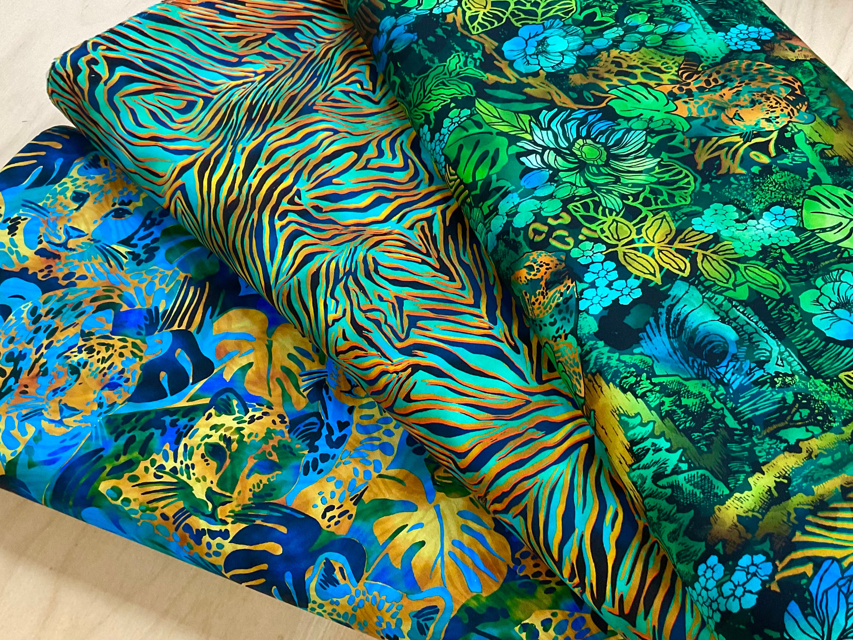 Midnight in the Jungle Collection - Robert Kaufman Cotton