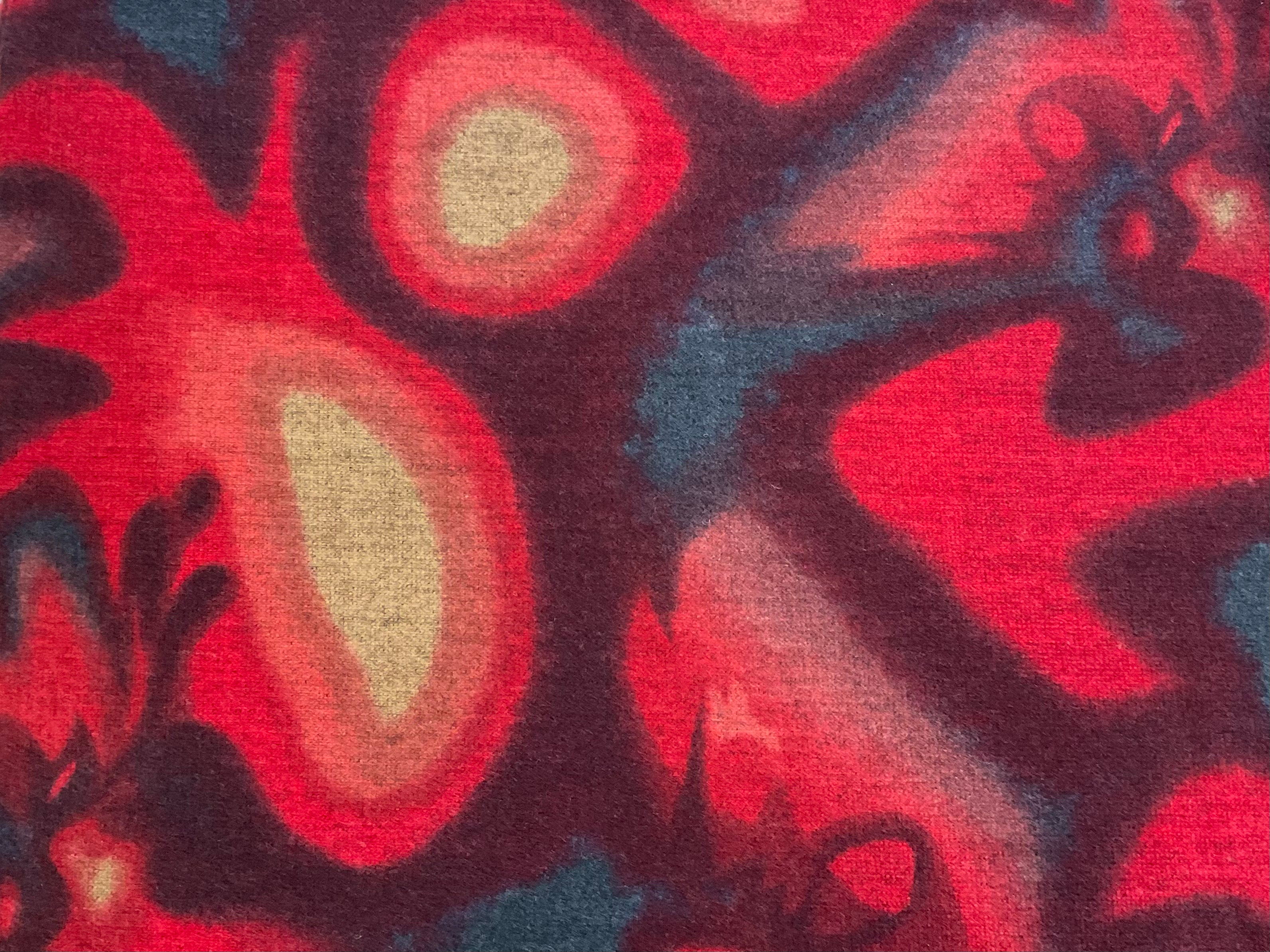 Abstract Red Wool Blend