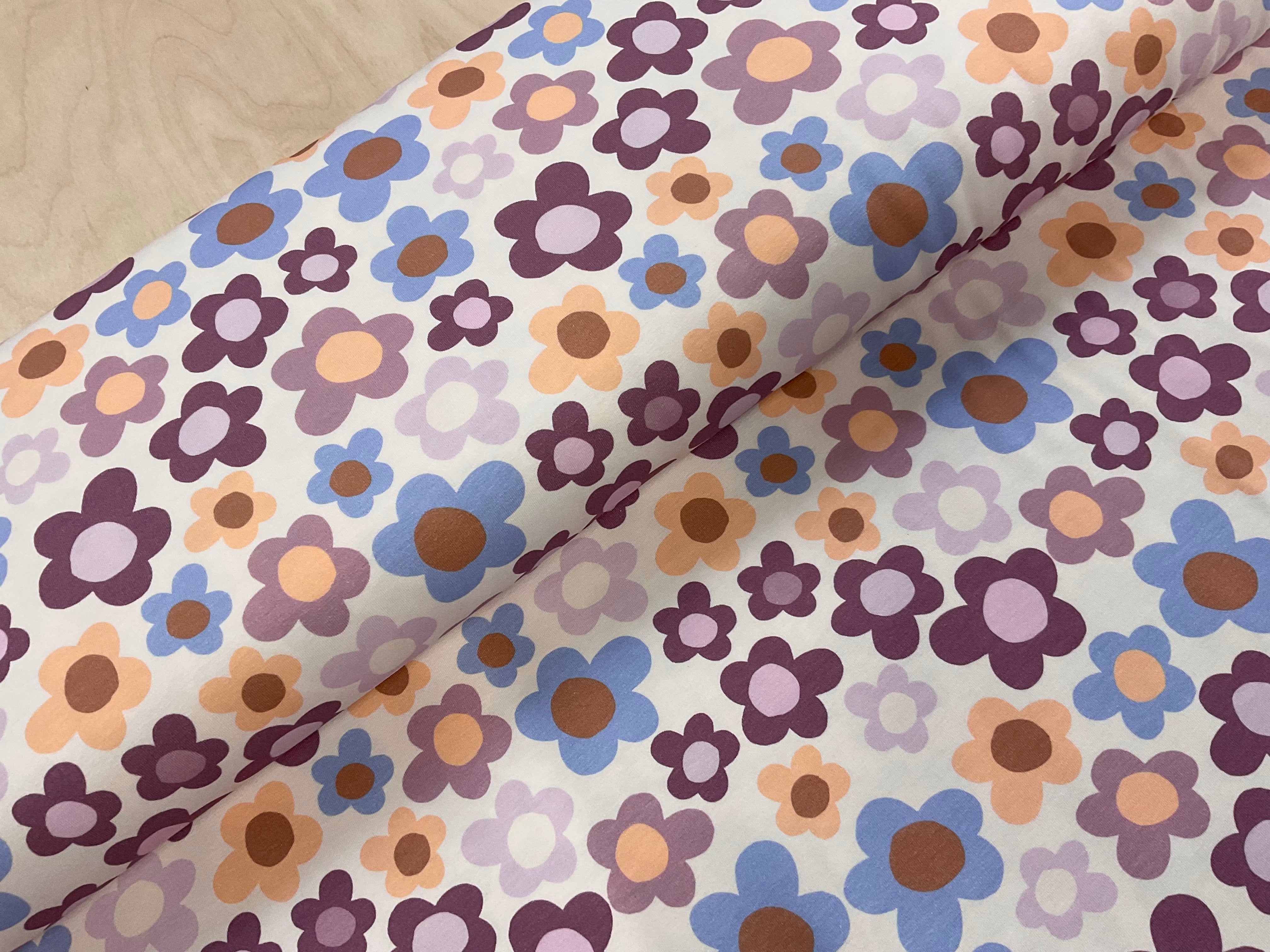 Flower Pop Cotton Jersey Fabric