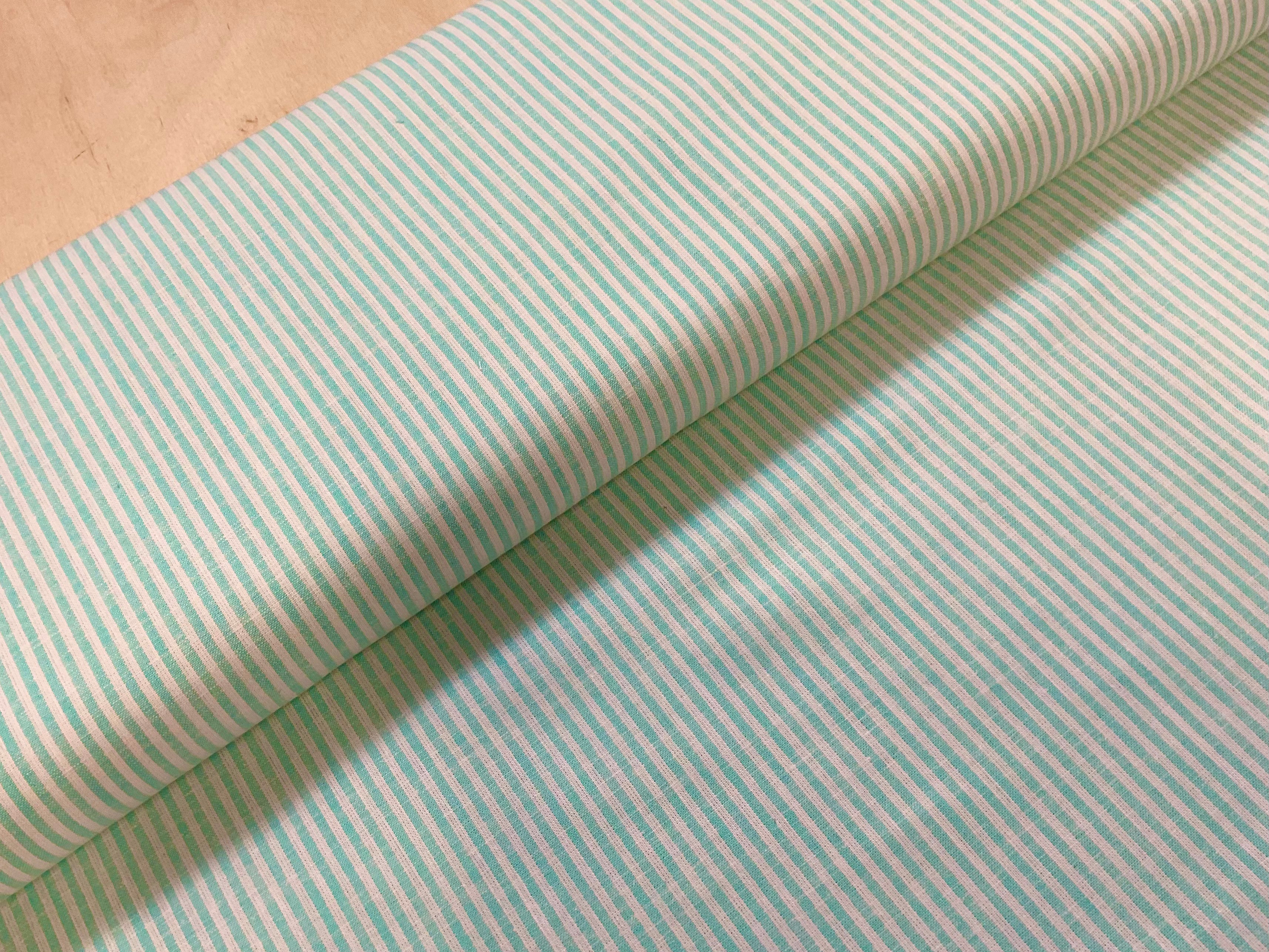 3mm Stripe Cotton Linen Blend