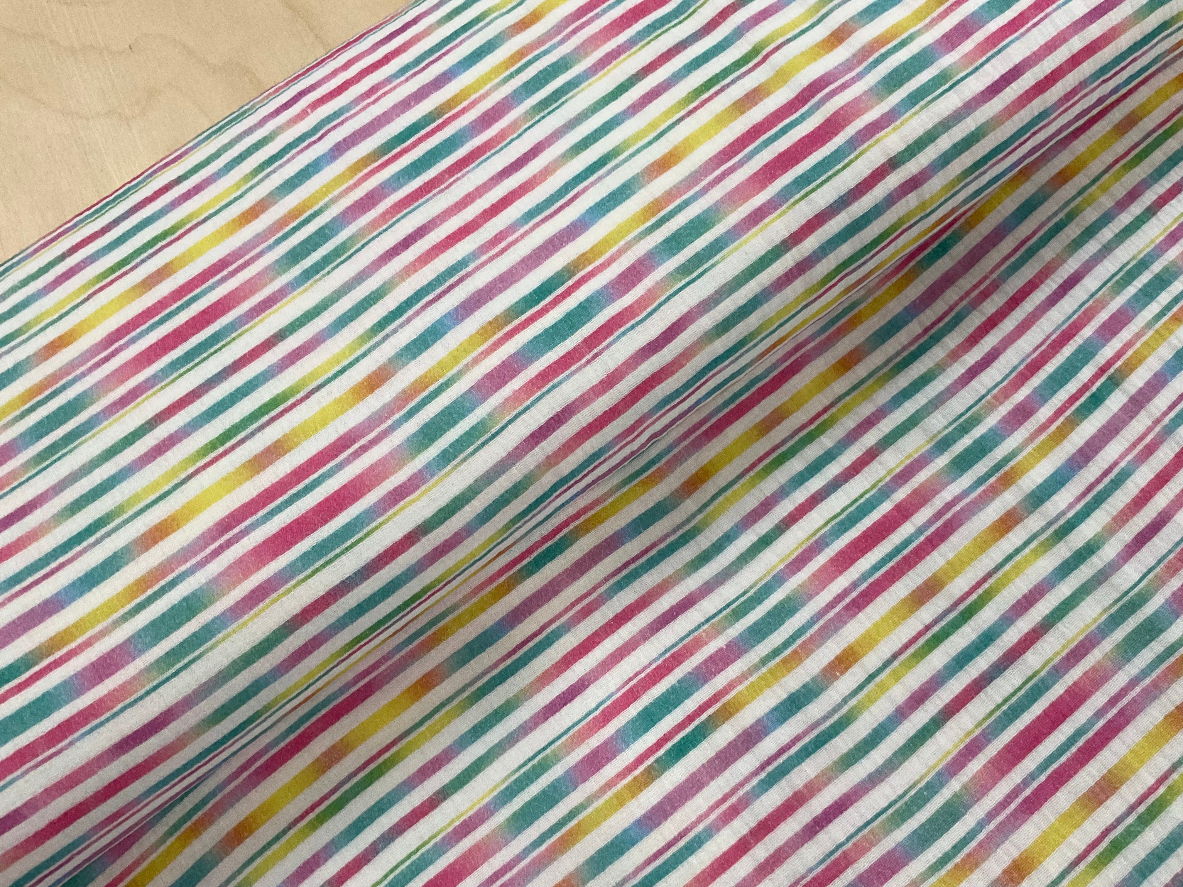 Rainbow Stripes Muslin Double Gauze