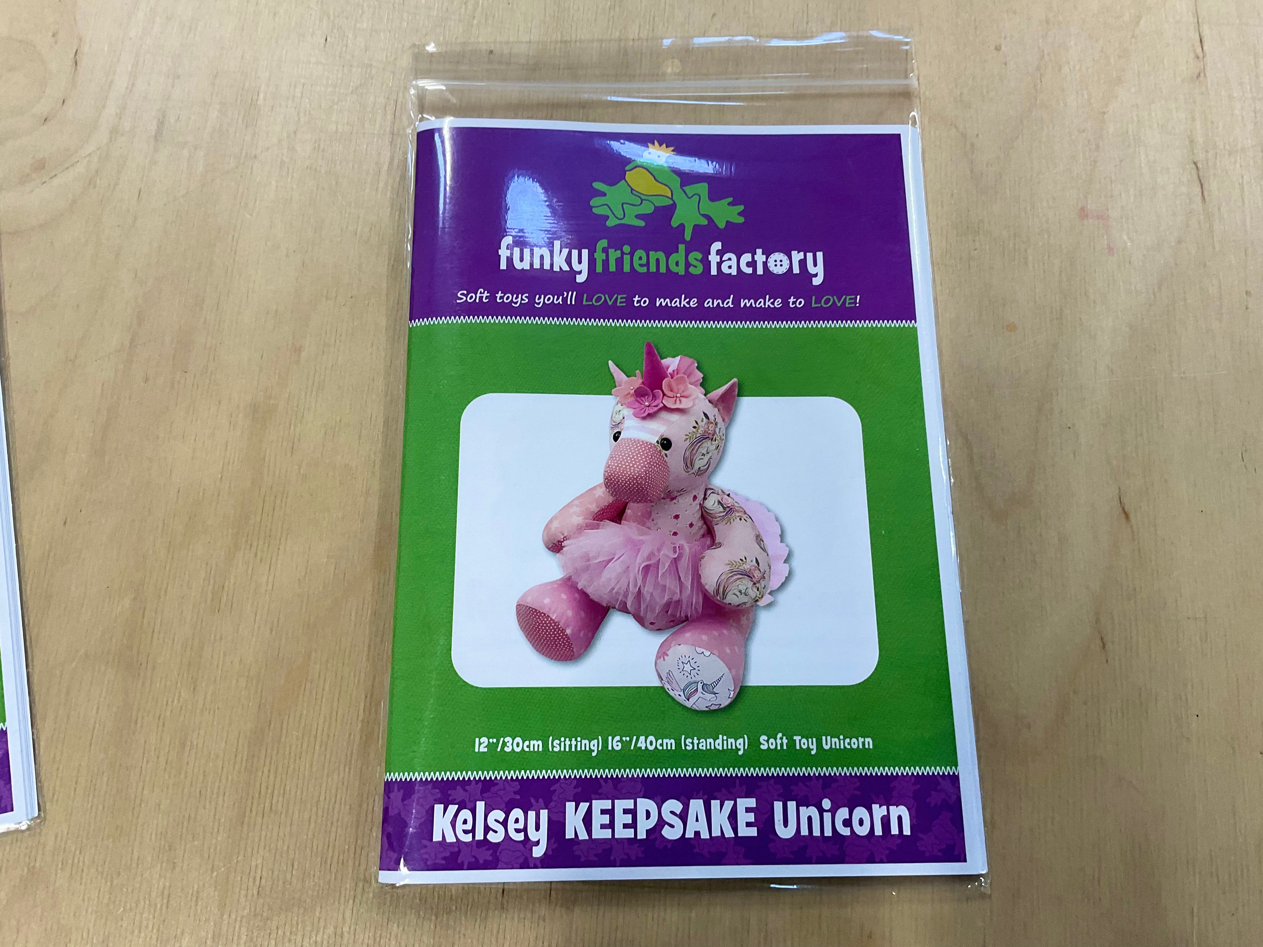 Kelsey Keepsake Unicorn Funky Friends Factory Soft Toy Pattern