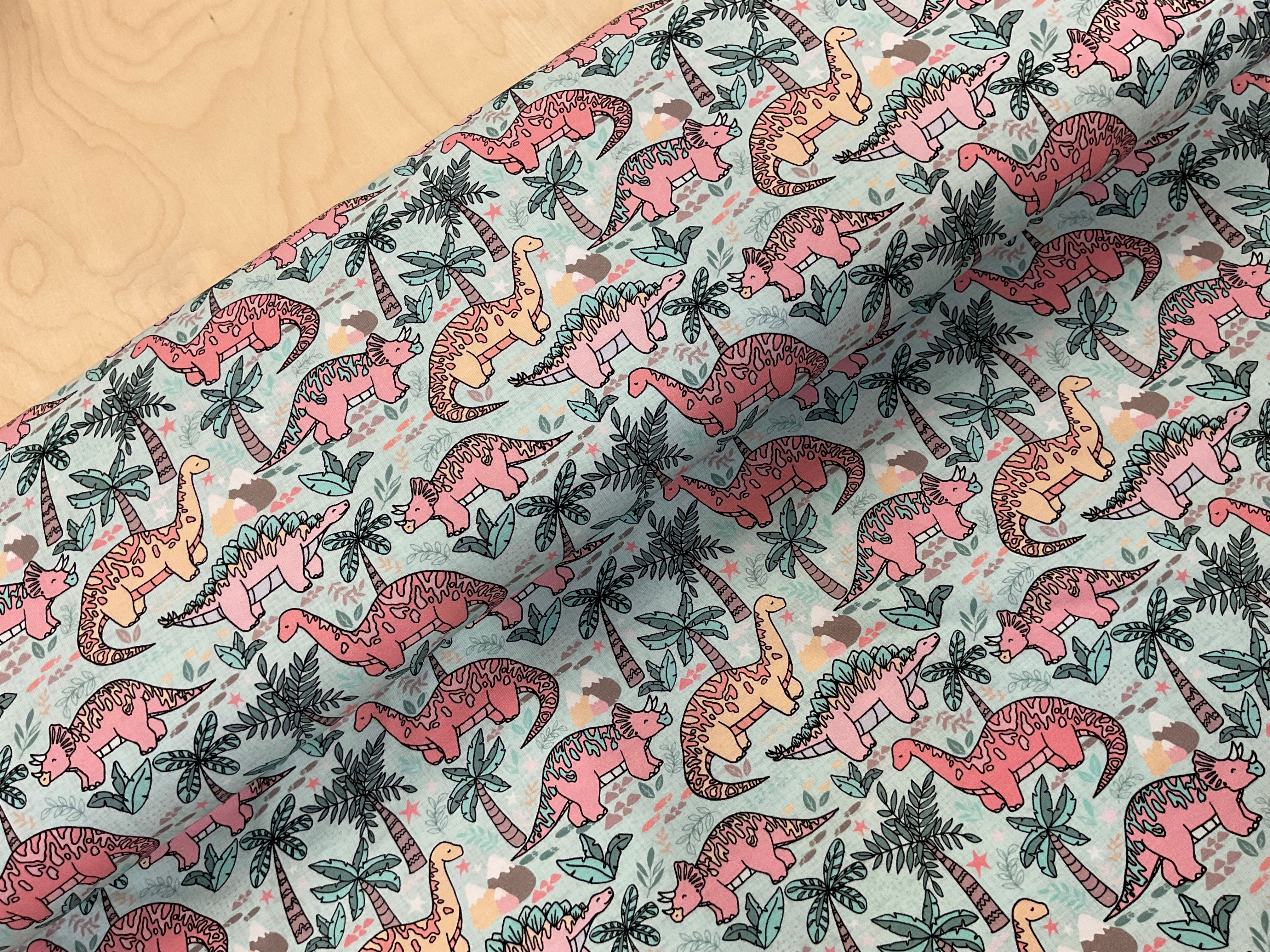 Dino Parade - Candy Cotton Jersey
