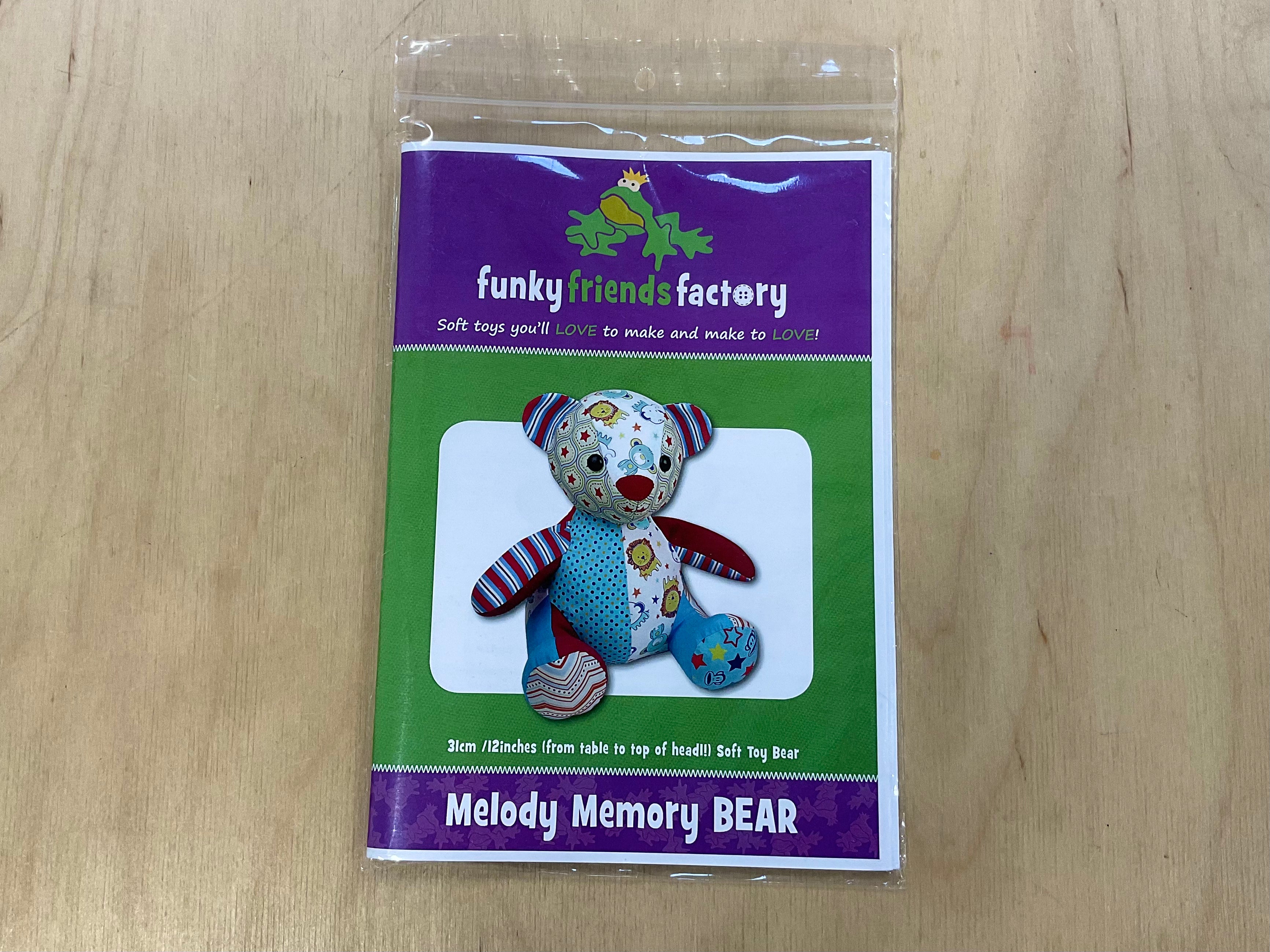Melody Memory Bear Funky Friends Factory Soft Toy Pattern