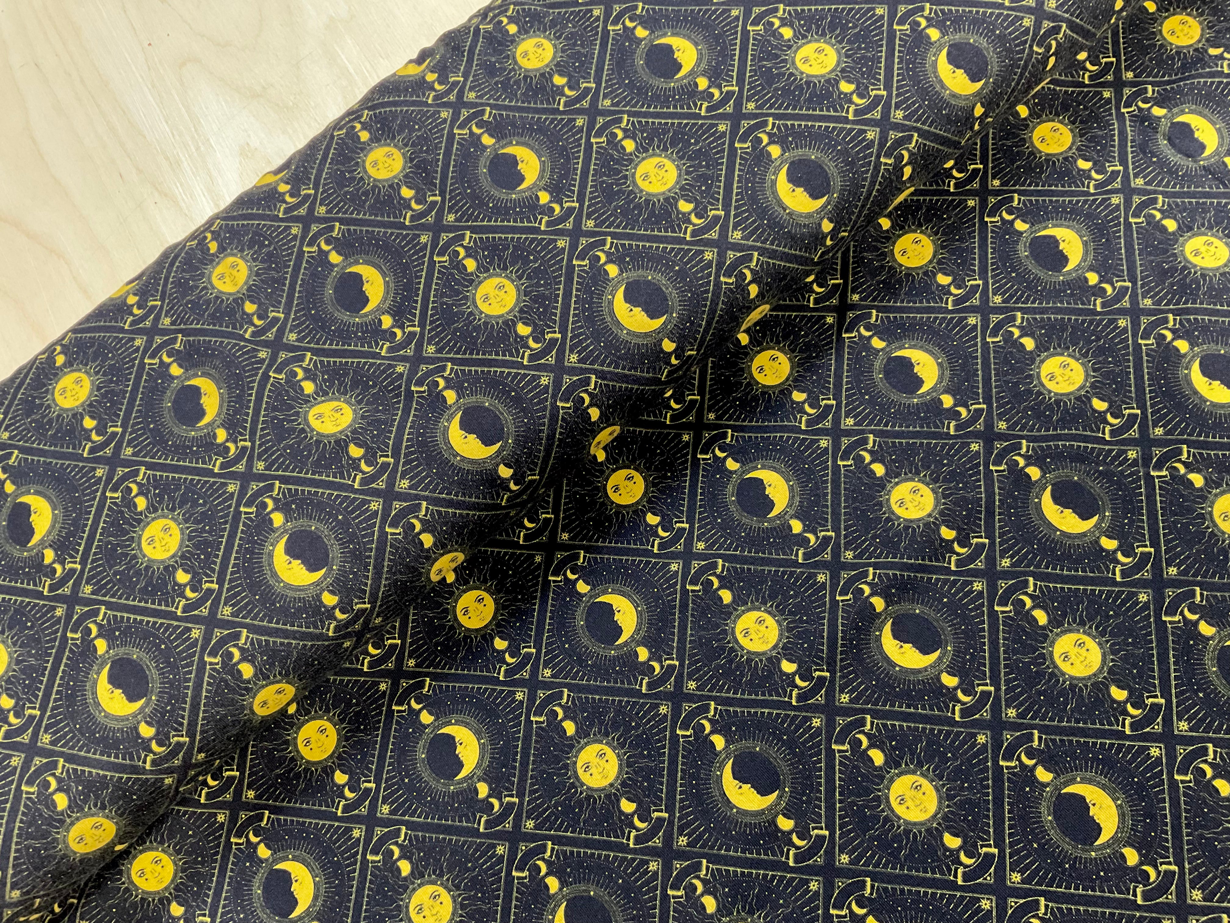 Moon and Sun Cotton Jersey Fabrick