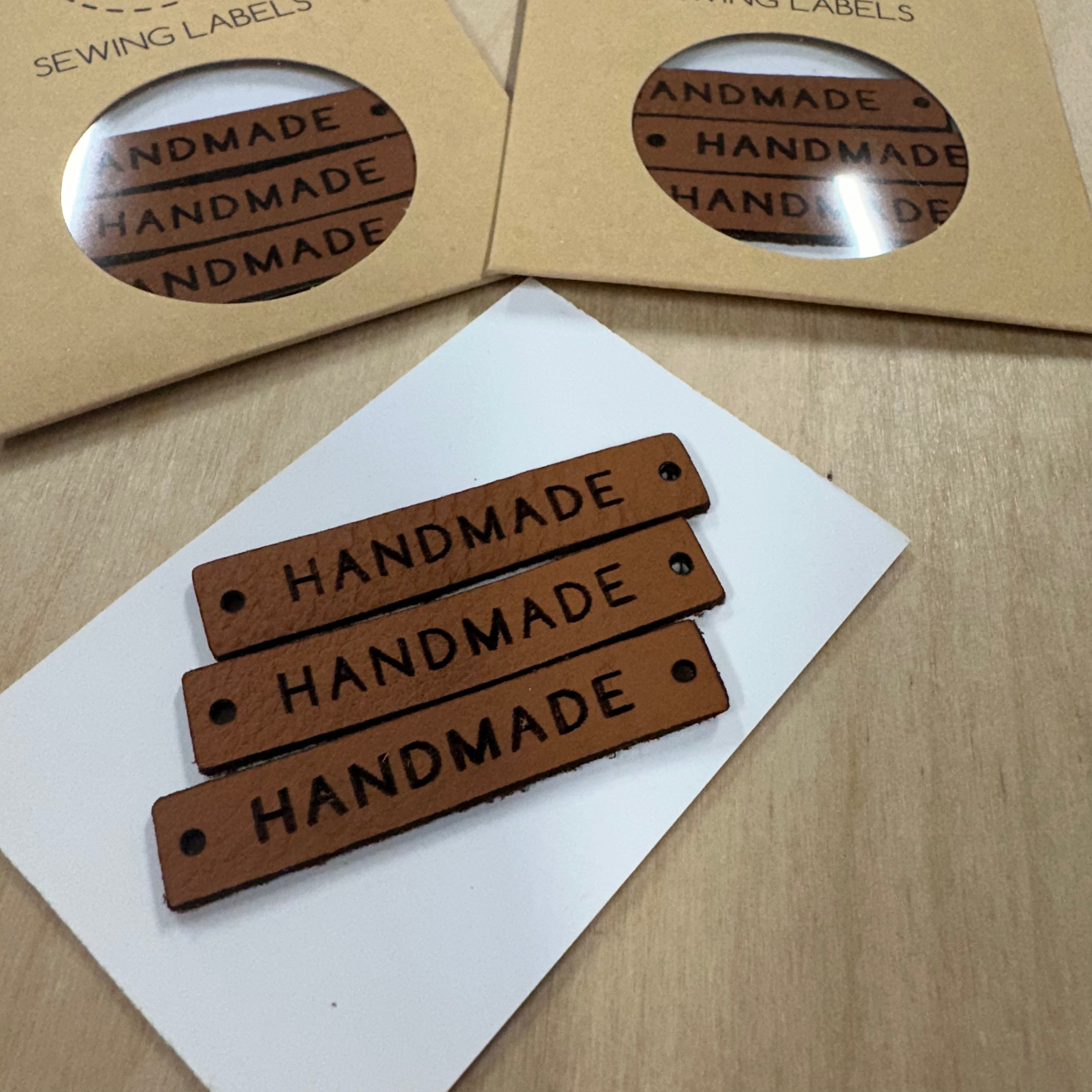 Handmade Leather sewing labels by Little Rosy Cheeks