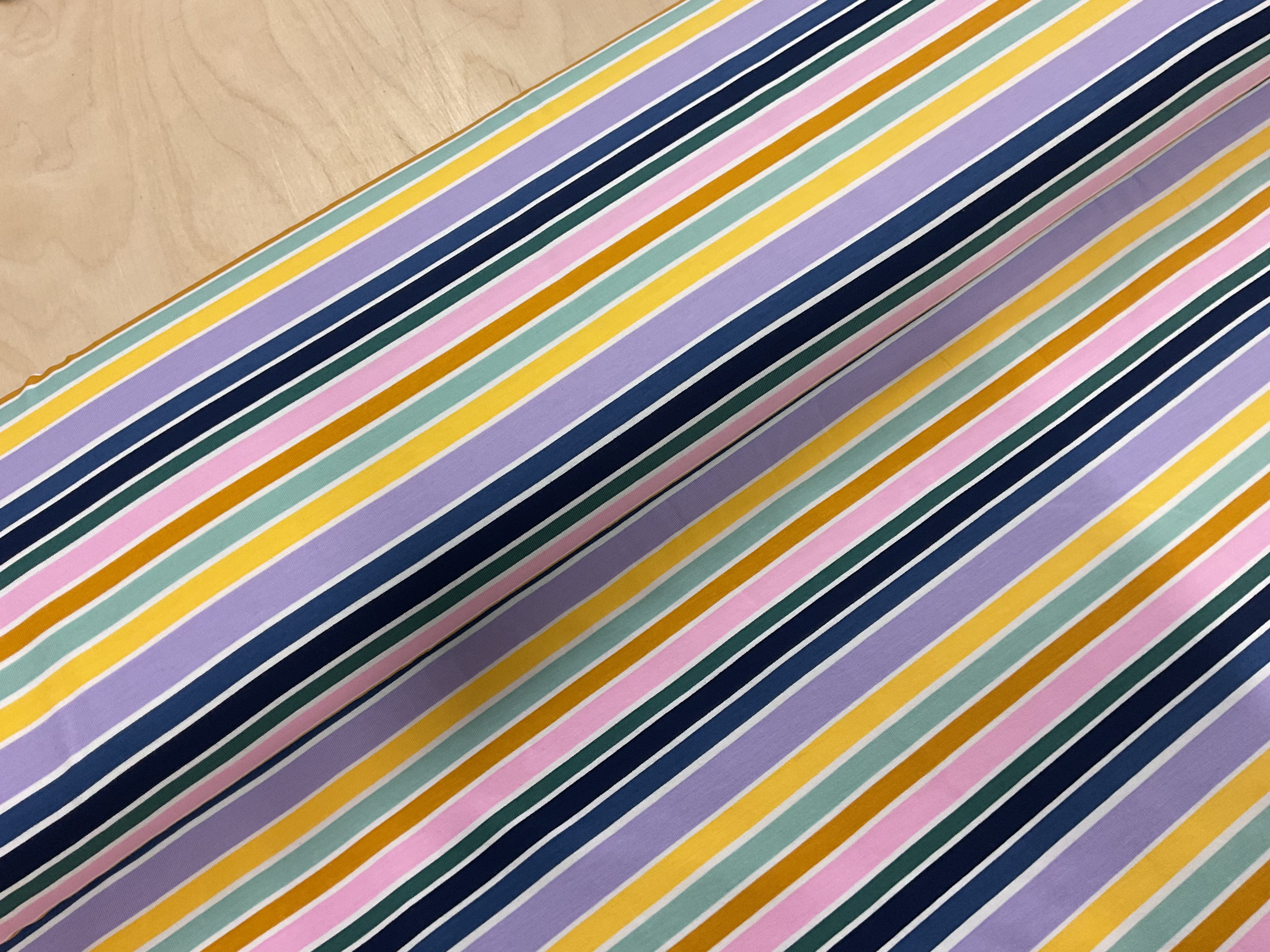 Beach Babe Stripes Cotton Jersey Fabric