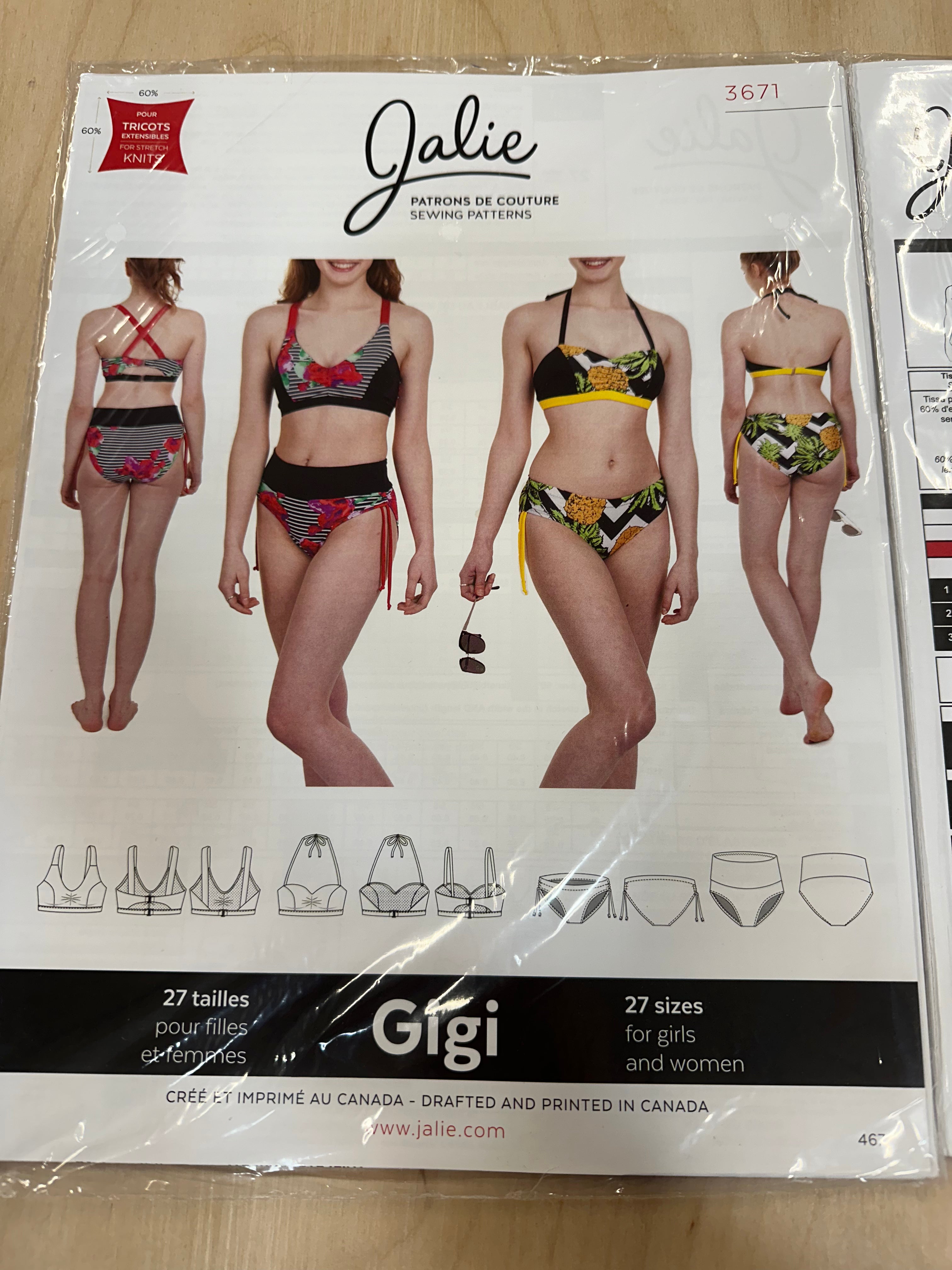 Gigi Bikini JALIE Women and Girls Sewing Pattern