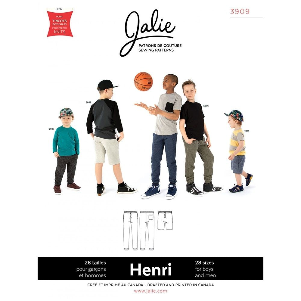 Henri Joggers JALIE Children and Adults Sewing Pattern