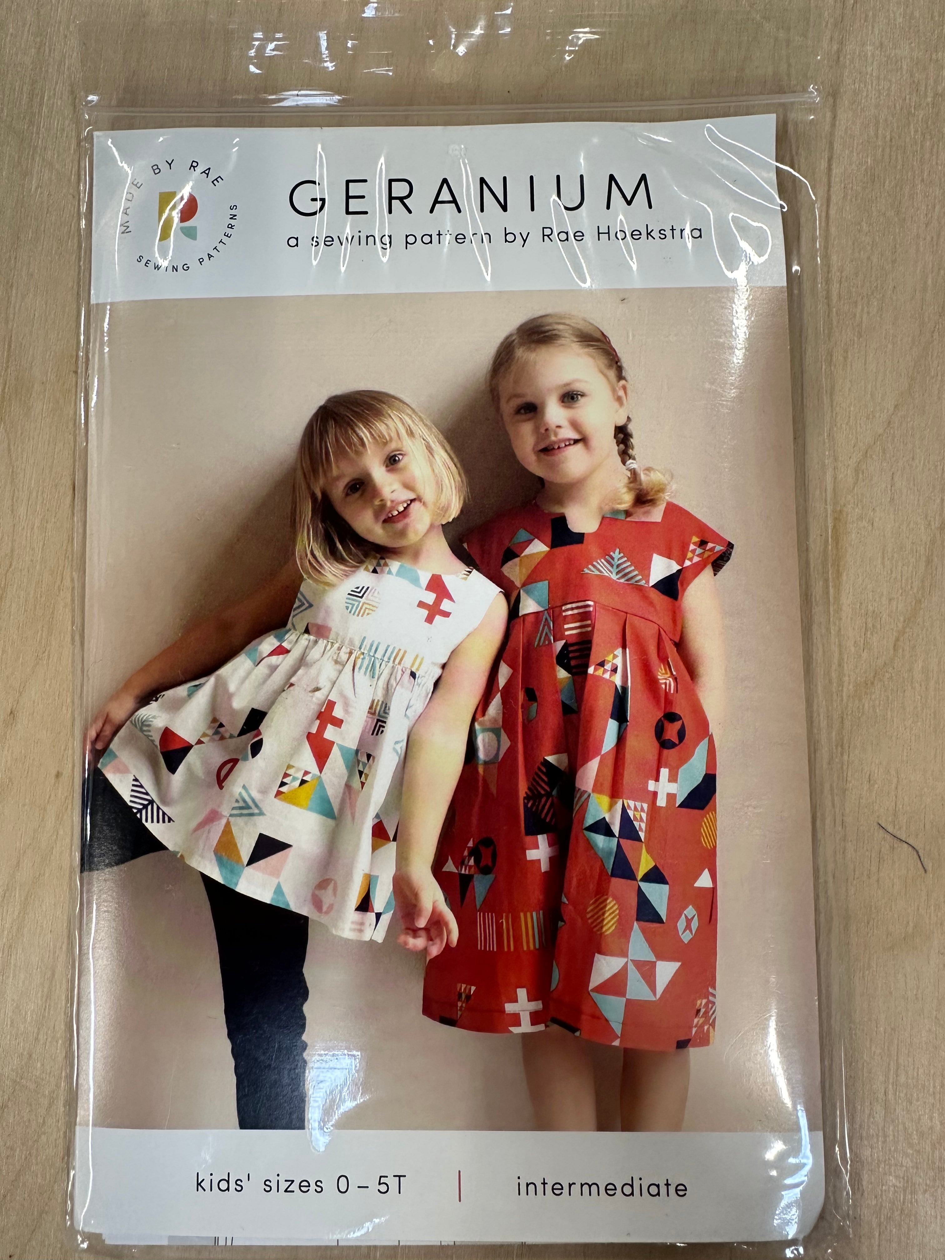 Geranium by Rae Hoekstra Sewing Pattern for Children age 0-5