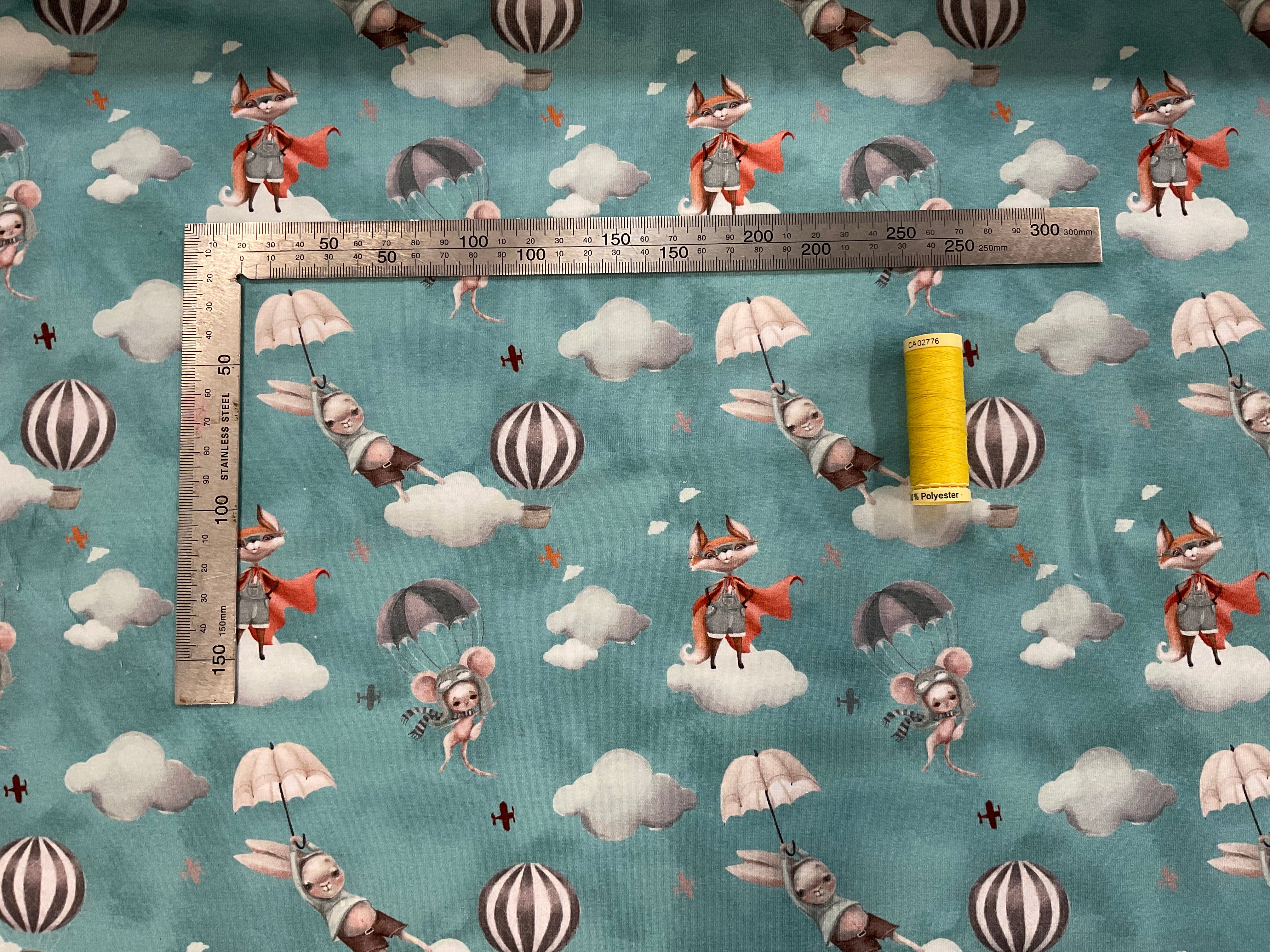 Let’s Fly Cotton Jersey Fabric