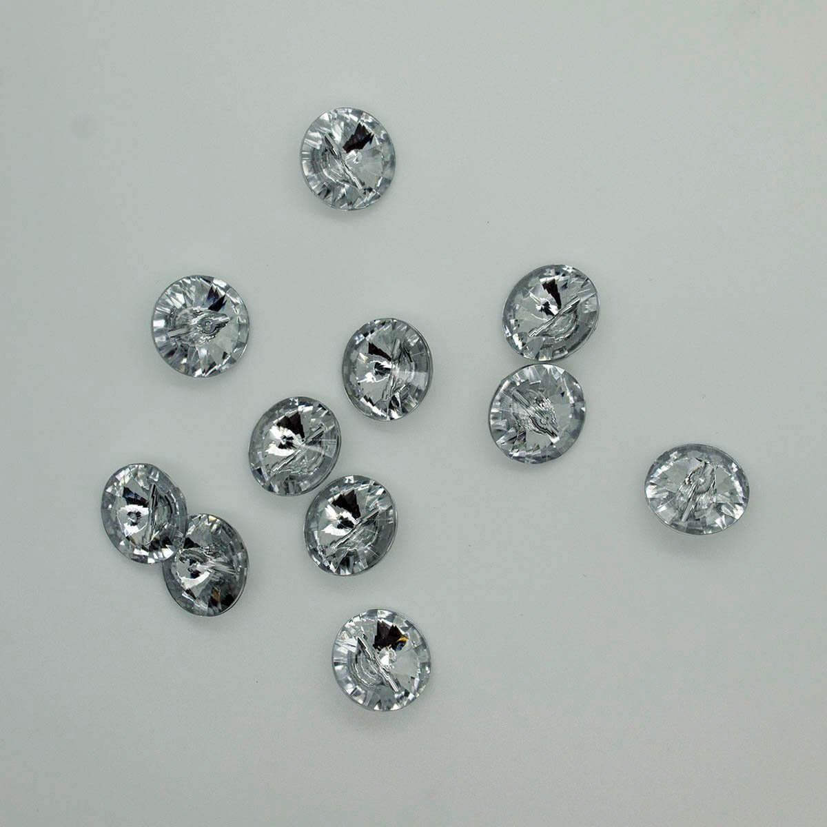 18mm Diamante Look Shank Buttons (G636 - 18)