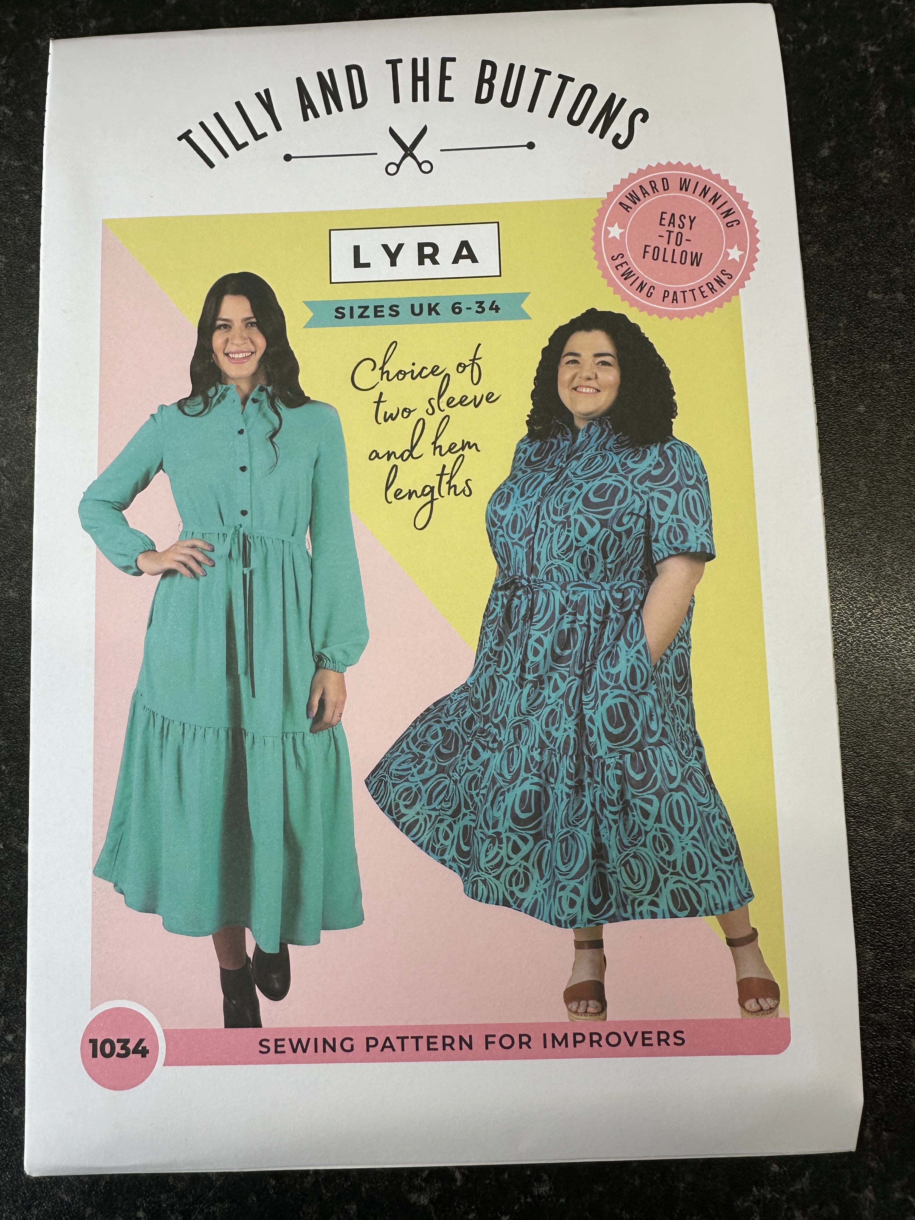 Tilly & The Buttons Lyra Sewing Pattern - size Uk 6-34