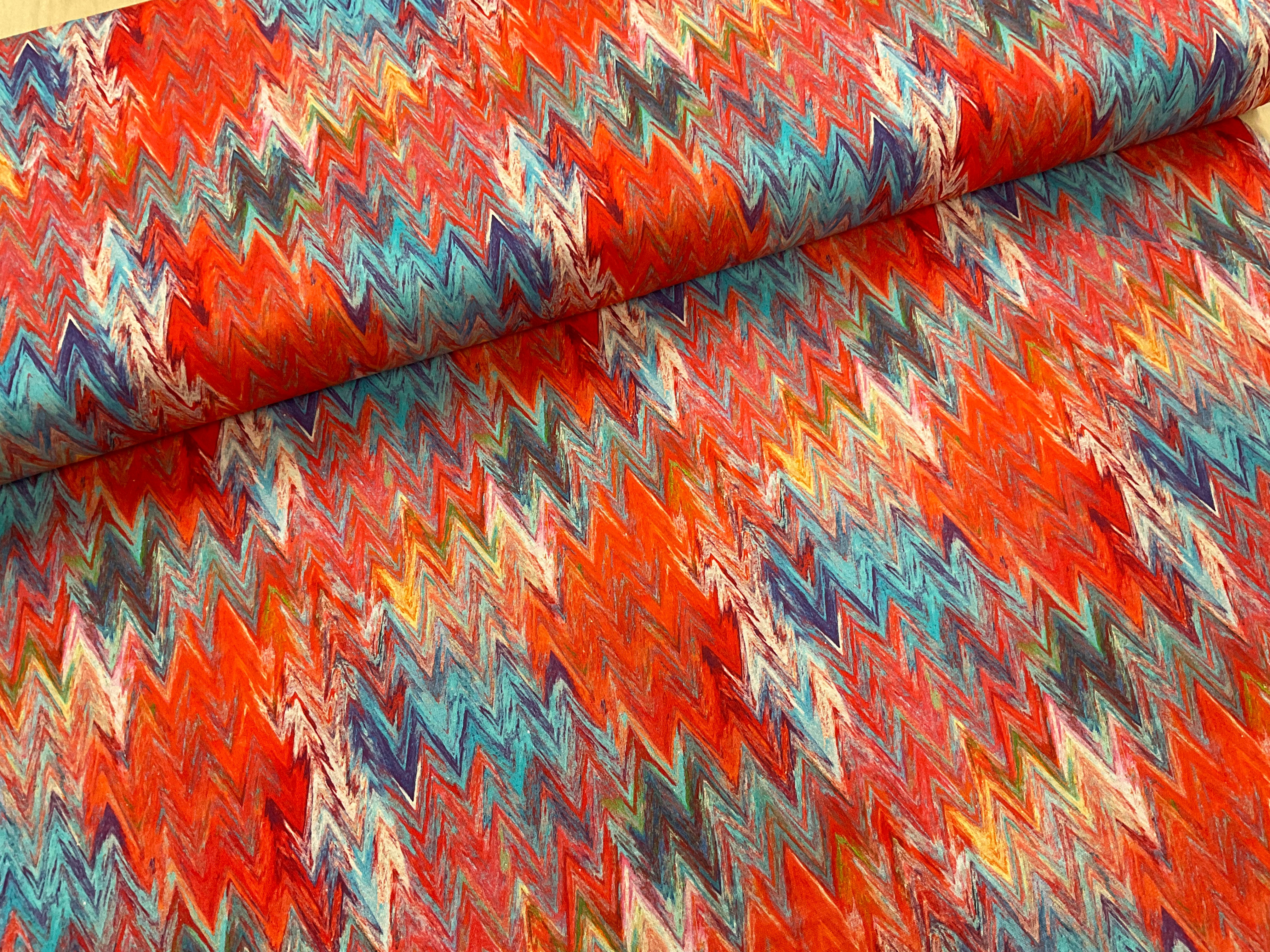 Painted zigzag Quilting Cotton