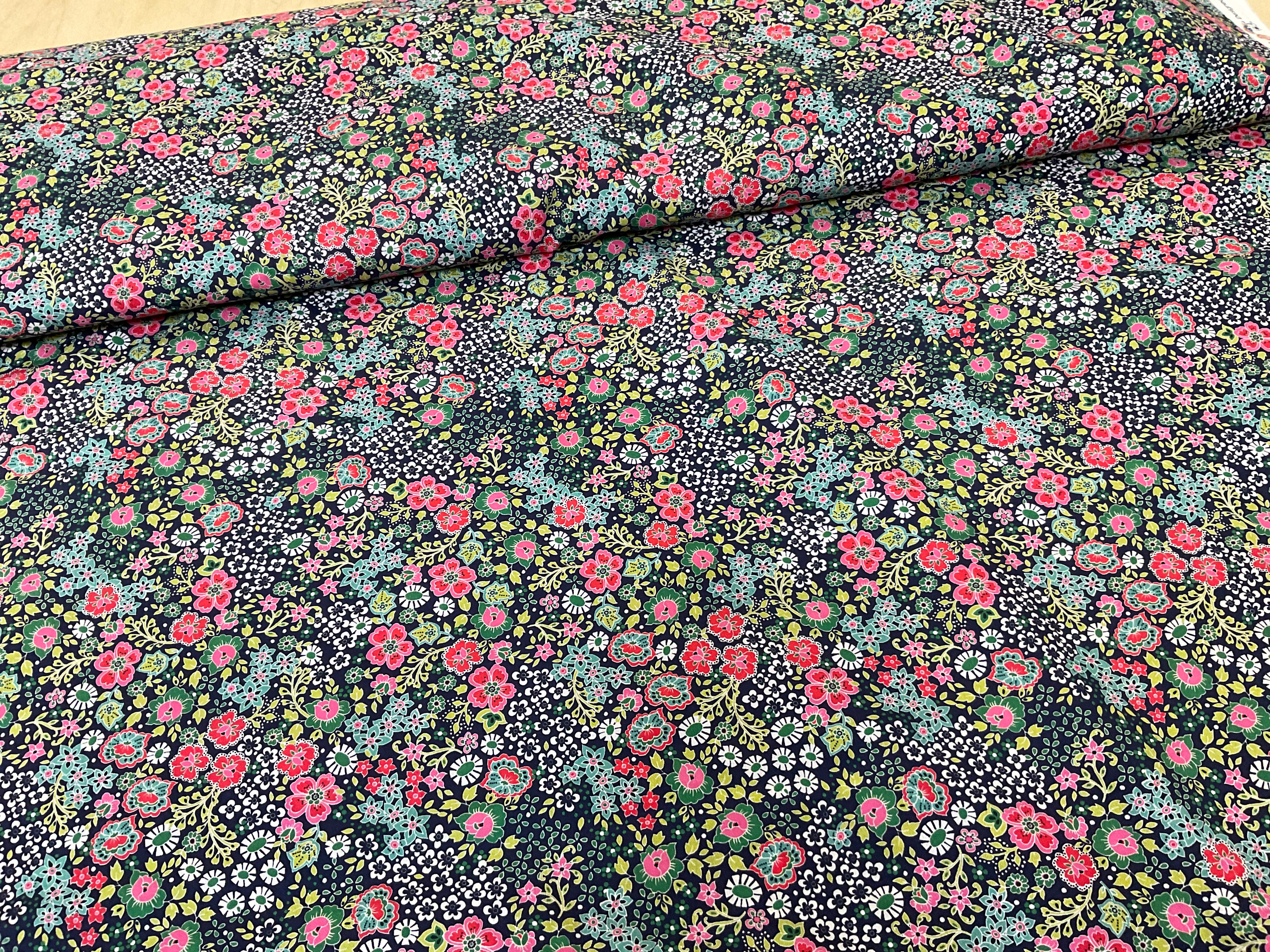 Ditsy Red Flowers Cotton Lawn - Dashwood Studio