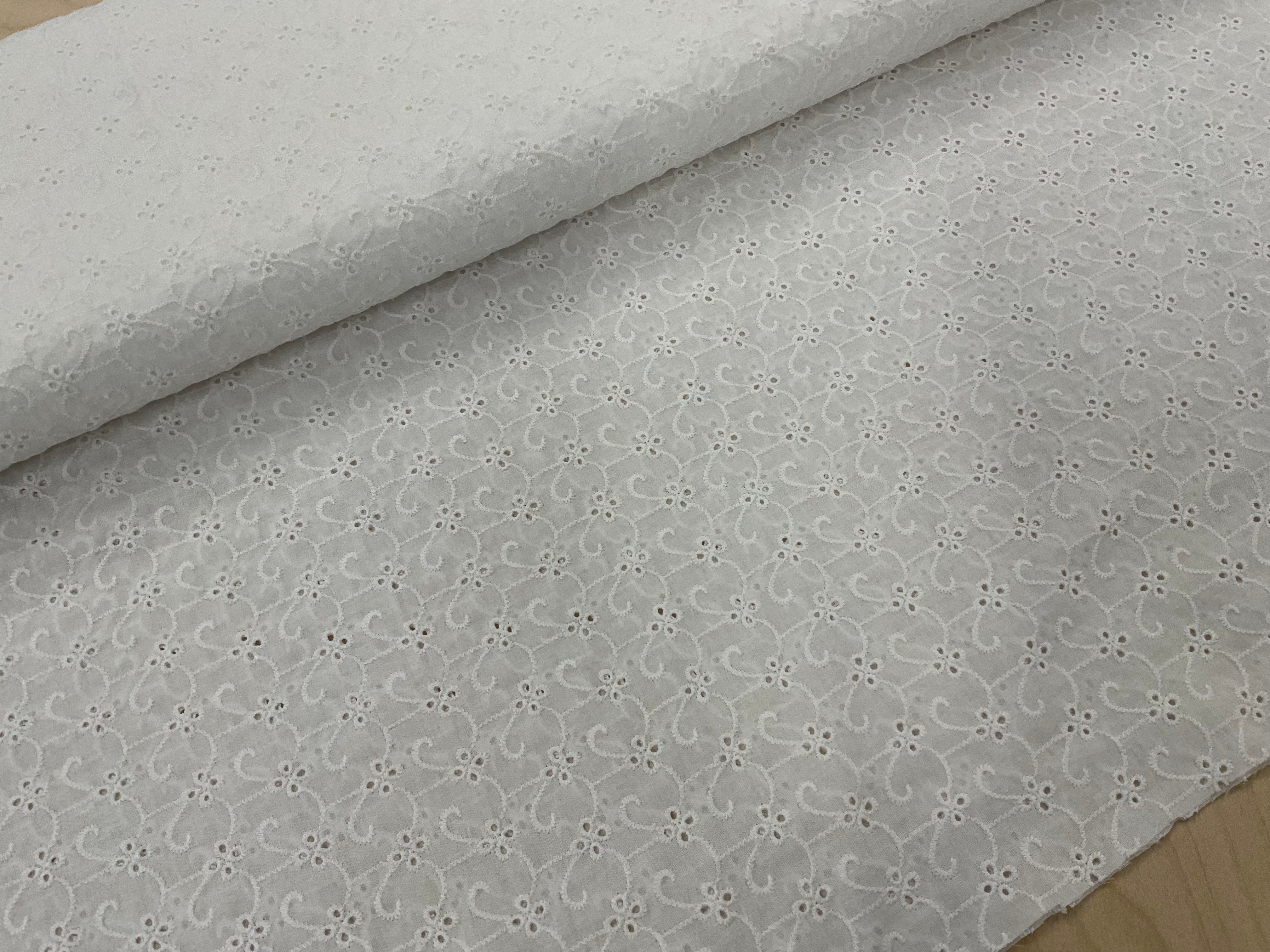 Cotton Broderie Anglaise Fabric