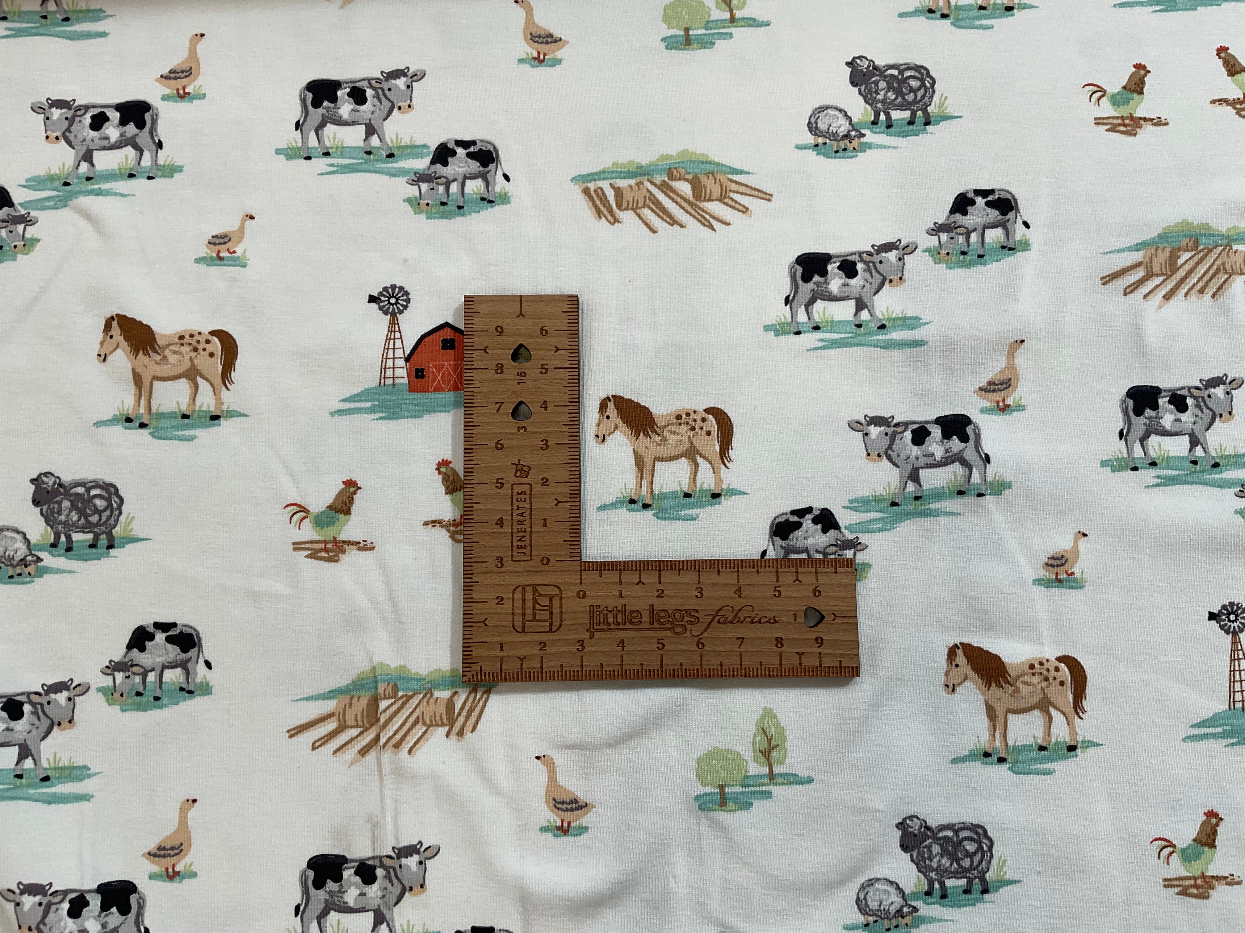 Animal Farm Cotton Jersey Fabric