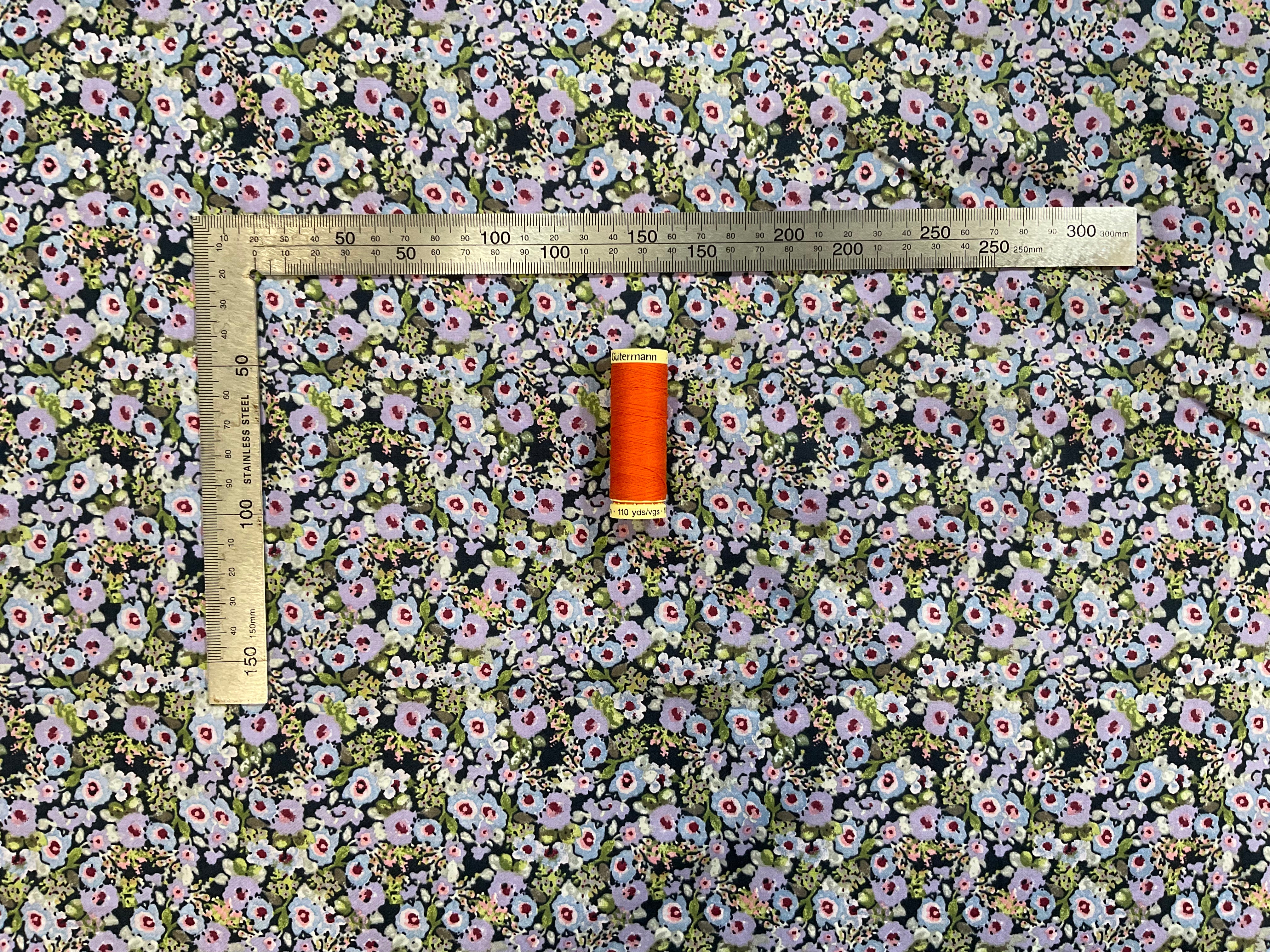 Lilac Floral Cotton Lawn